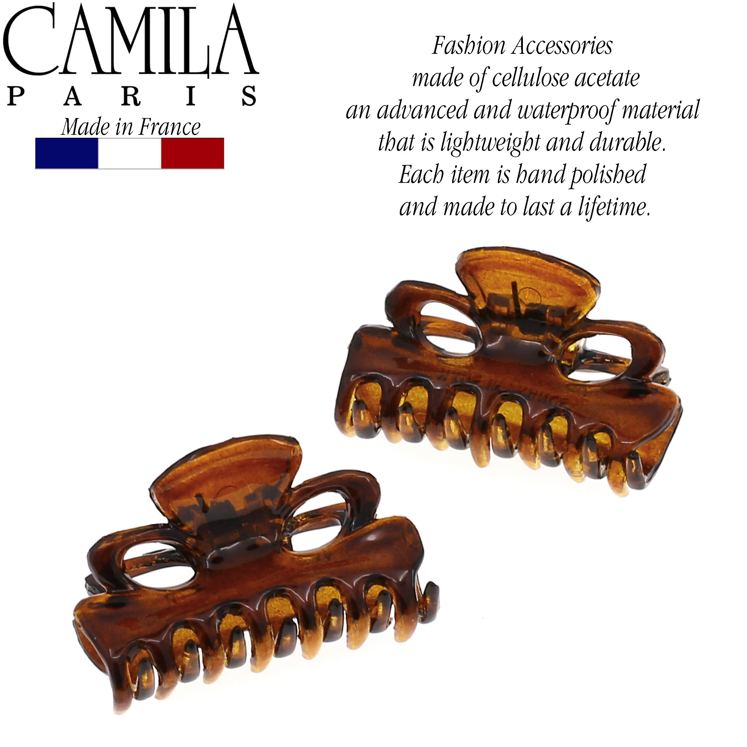 Camila Paris Elizabeth French hair clip cellulose acetate