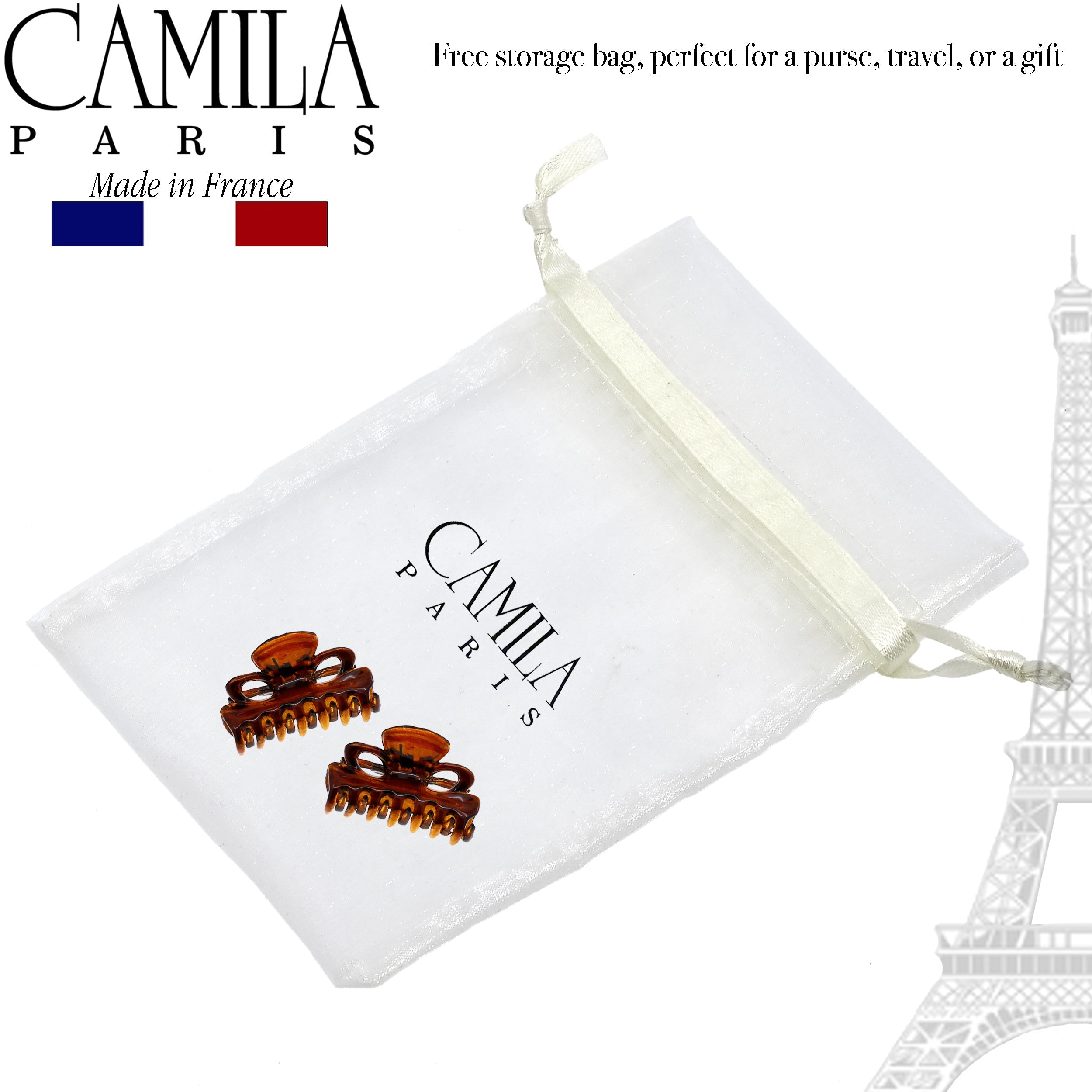 Camila Paris Elizabeth French hair clip cellulose acetate