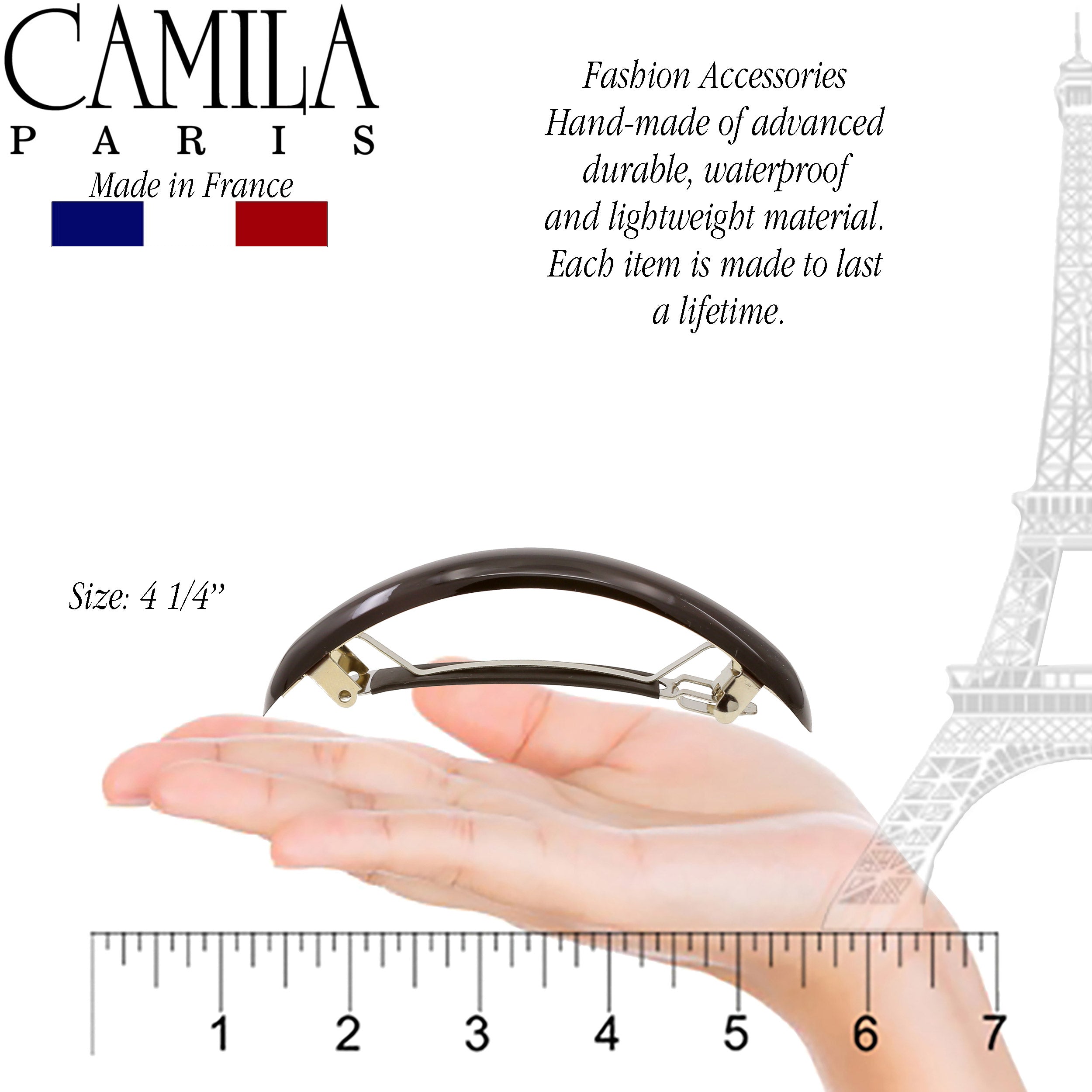 Camila Paris Tortoiseshell French barrette cellulose acetate