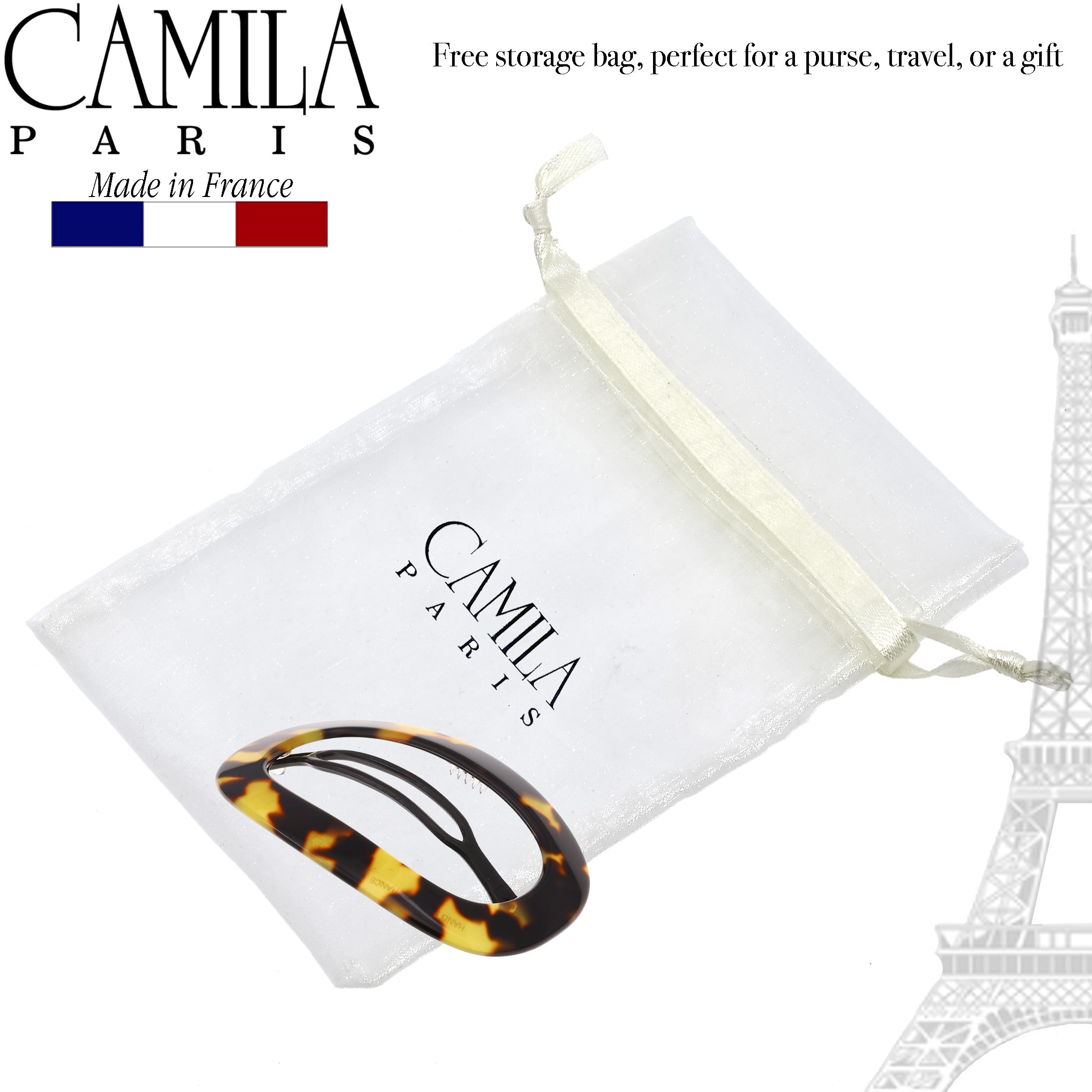 Camila Paris Metal-Free French barrette cellulose acetate handmade