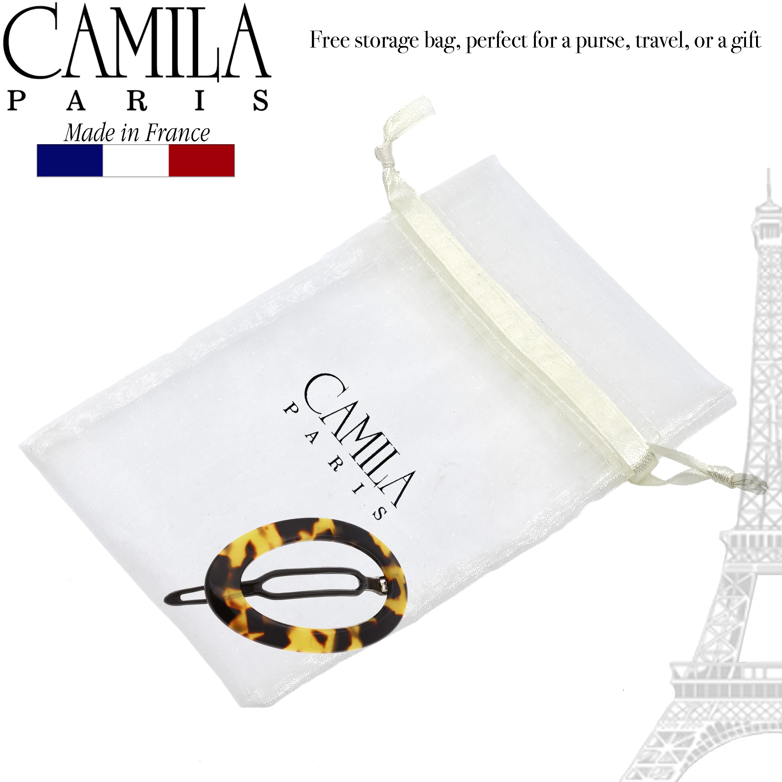 Camila Paris Metal-Free French barrette cellulose acetate handmade