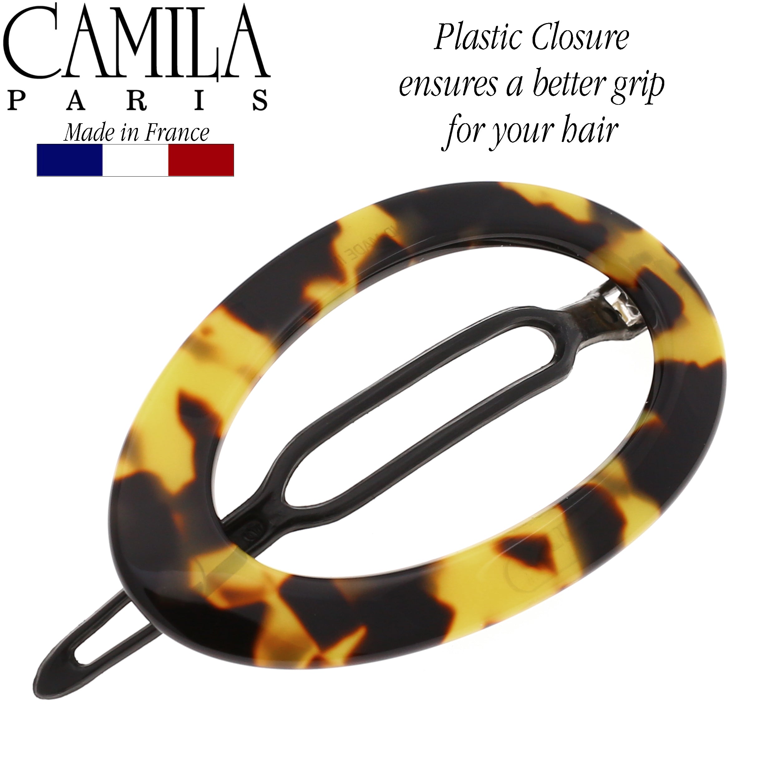 Camila Paris Metal-Free French barrette cellulose acetate handmade