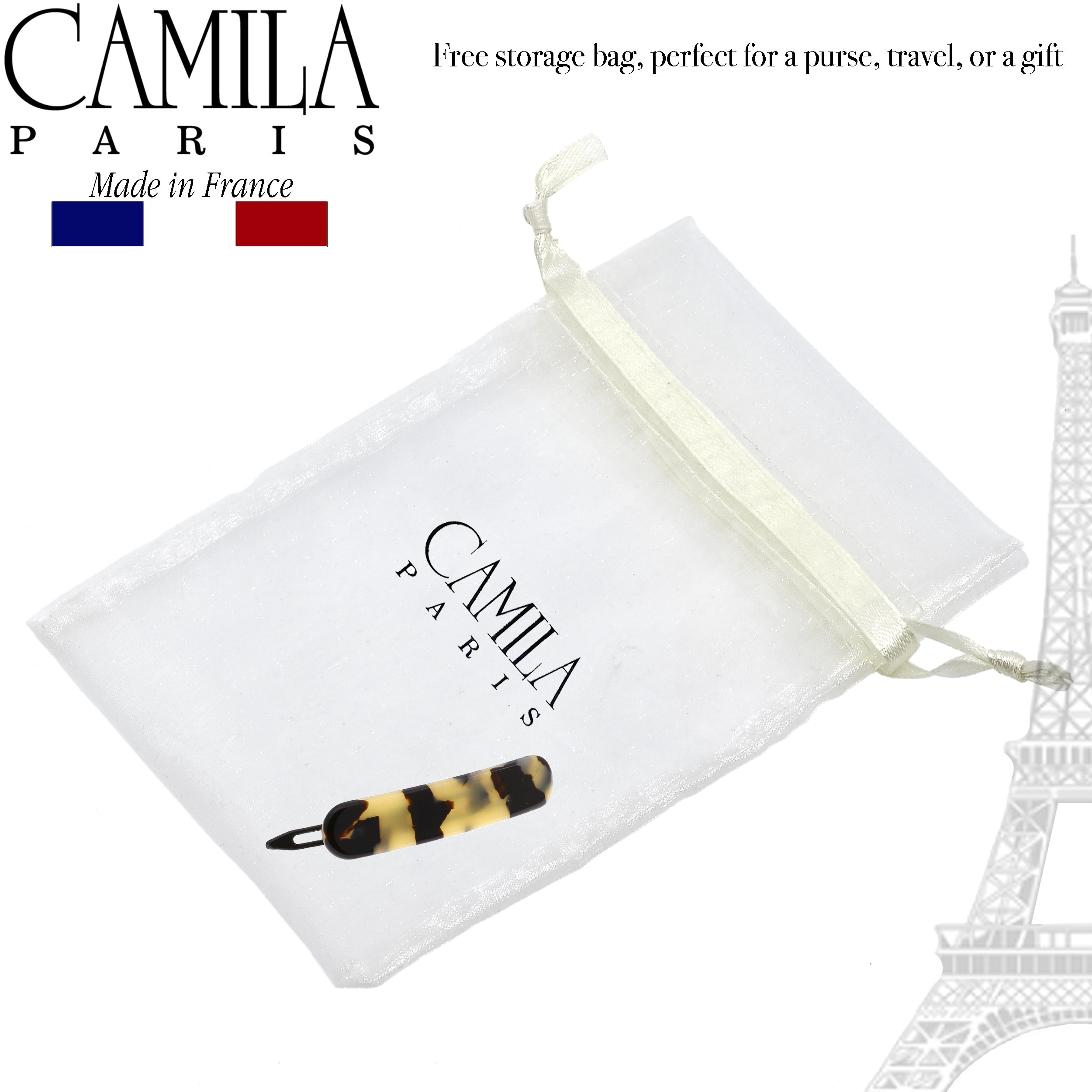 Camila Paris 3 Inch Metal-Free French barrette cellulose acetate handmade