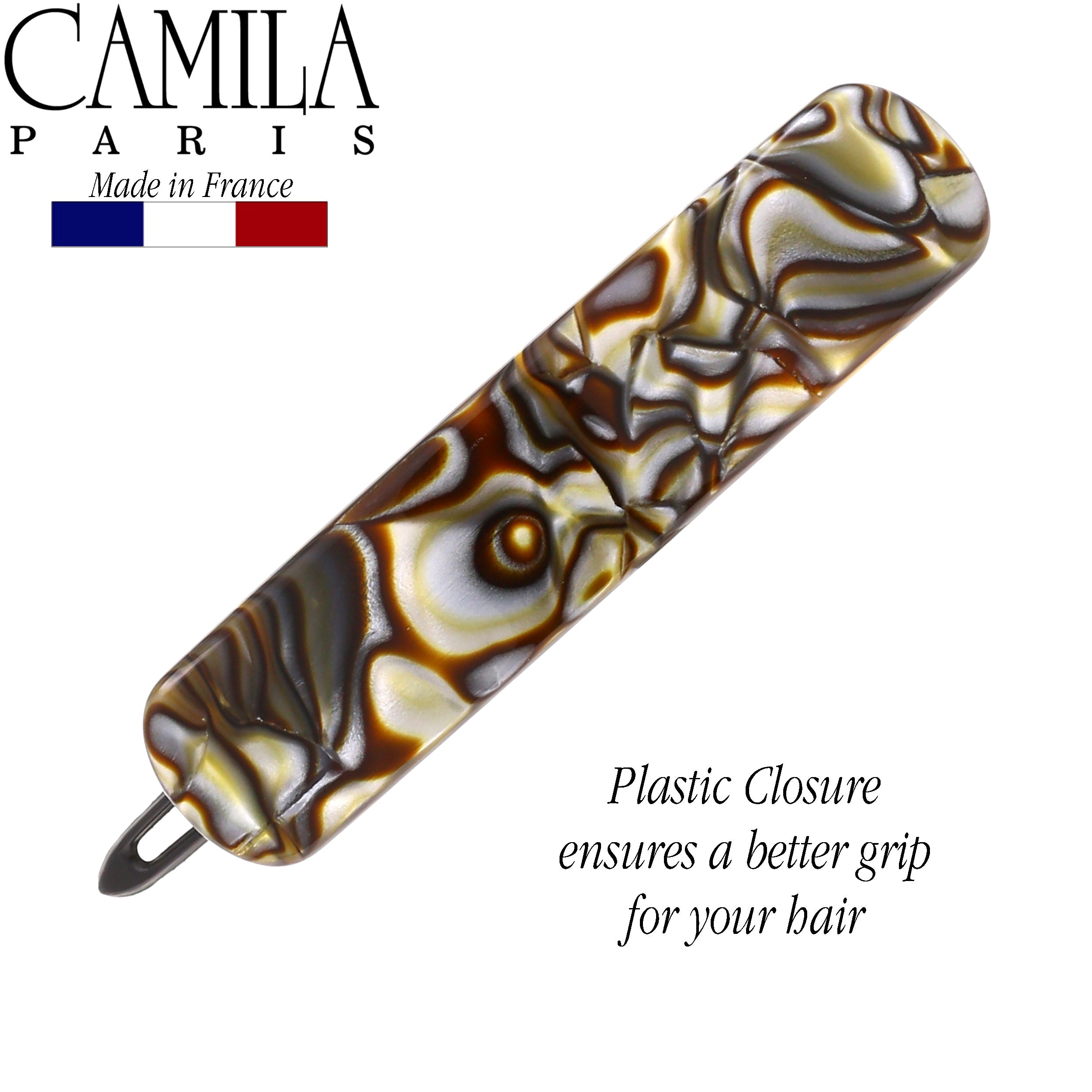 Camila Paris Metal-Free French barrette cellulose acetate handmade