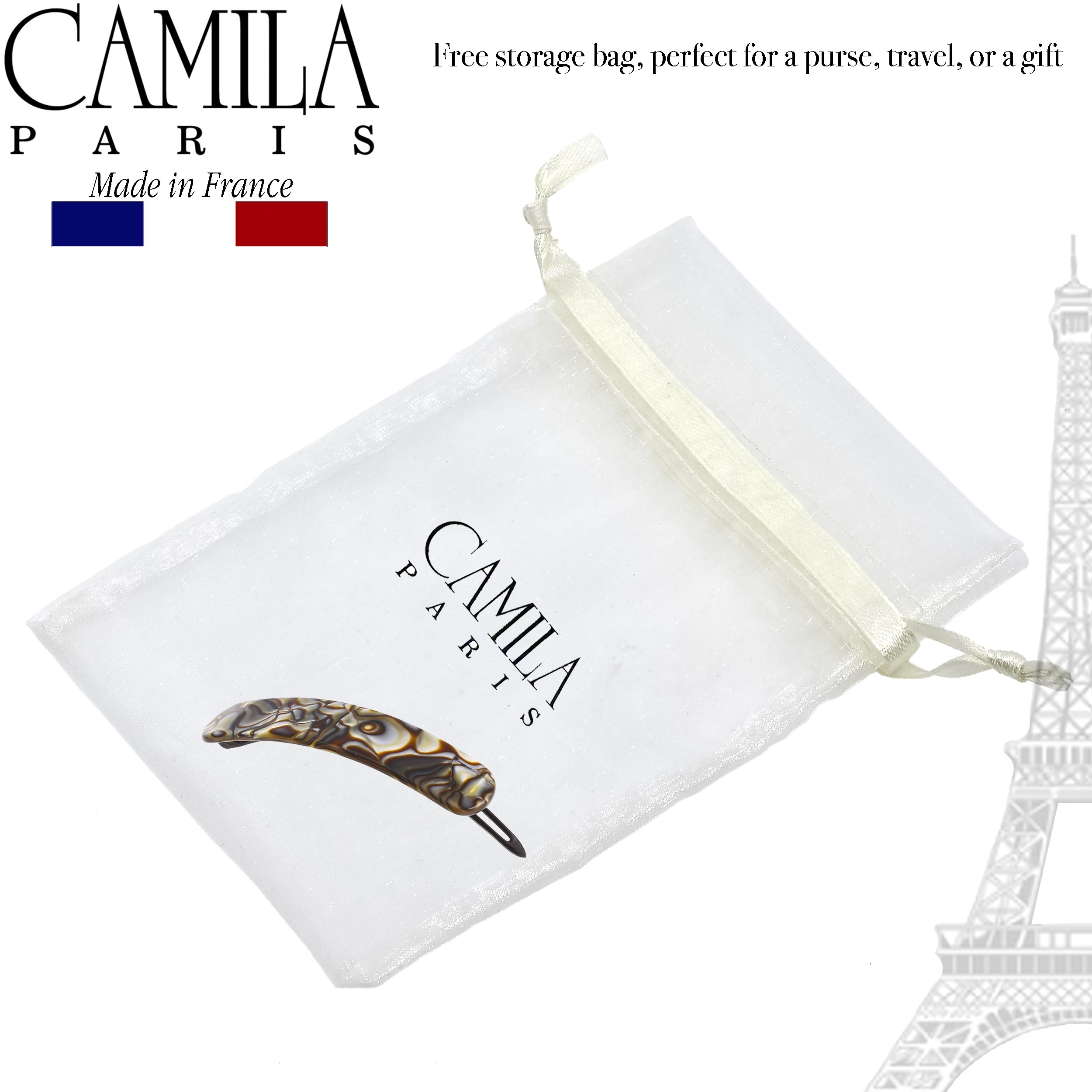 Camila Paris Metal-Free French barrette cellulose acetate handmade