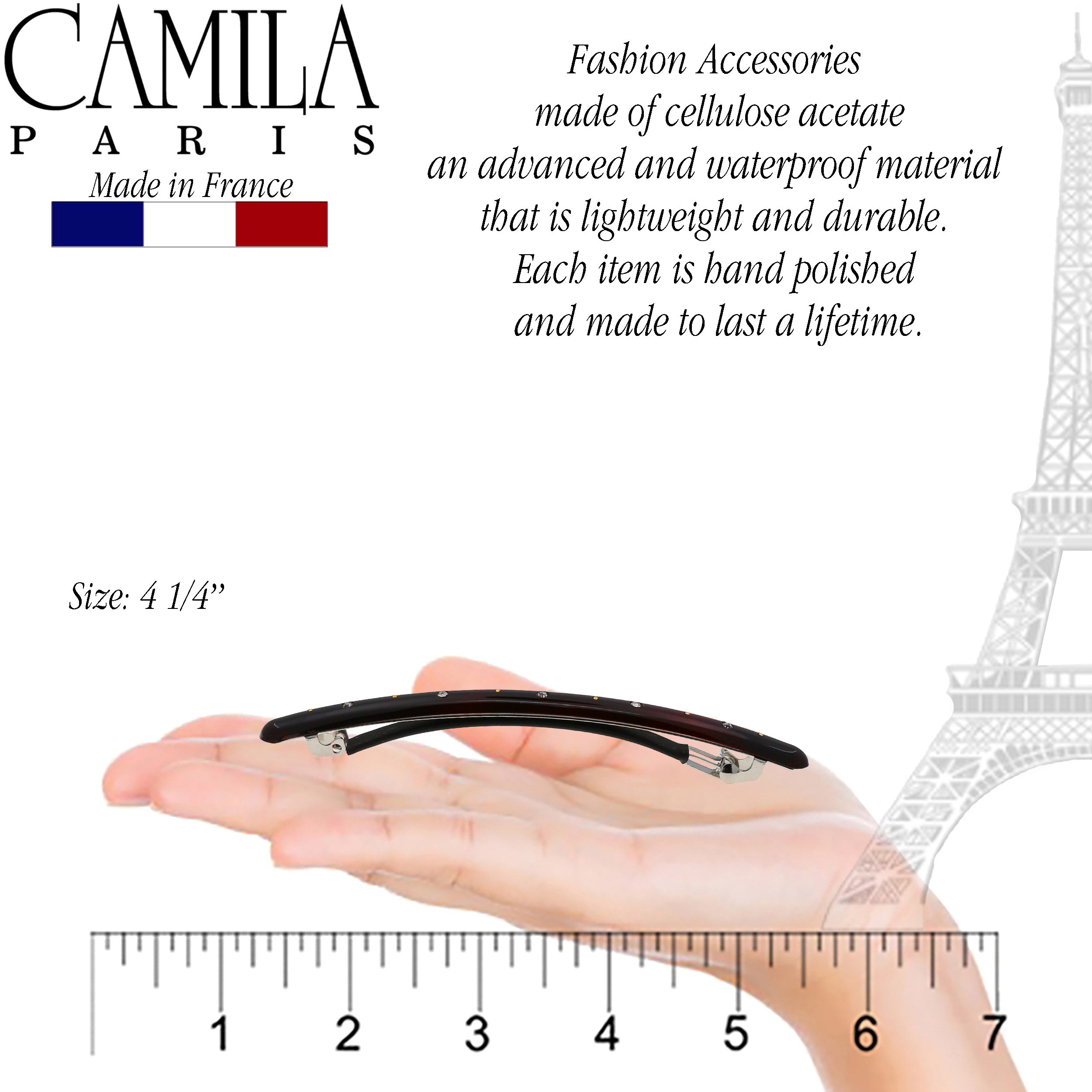 Camila Paris French barrette cellulose acetate