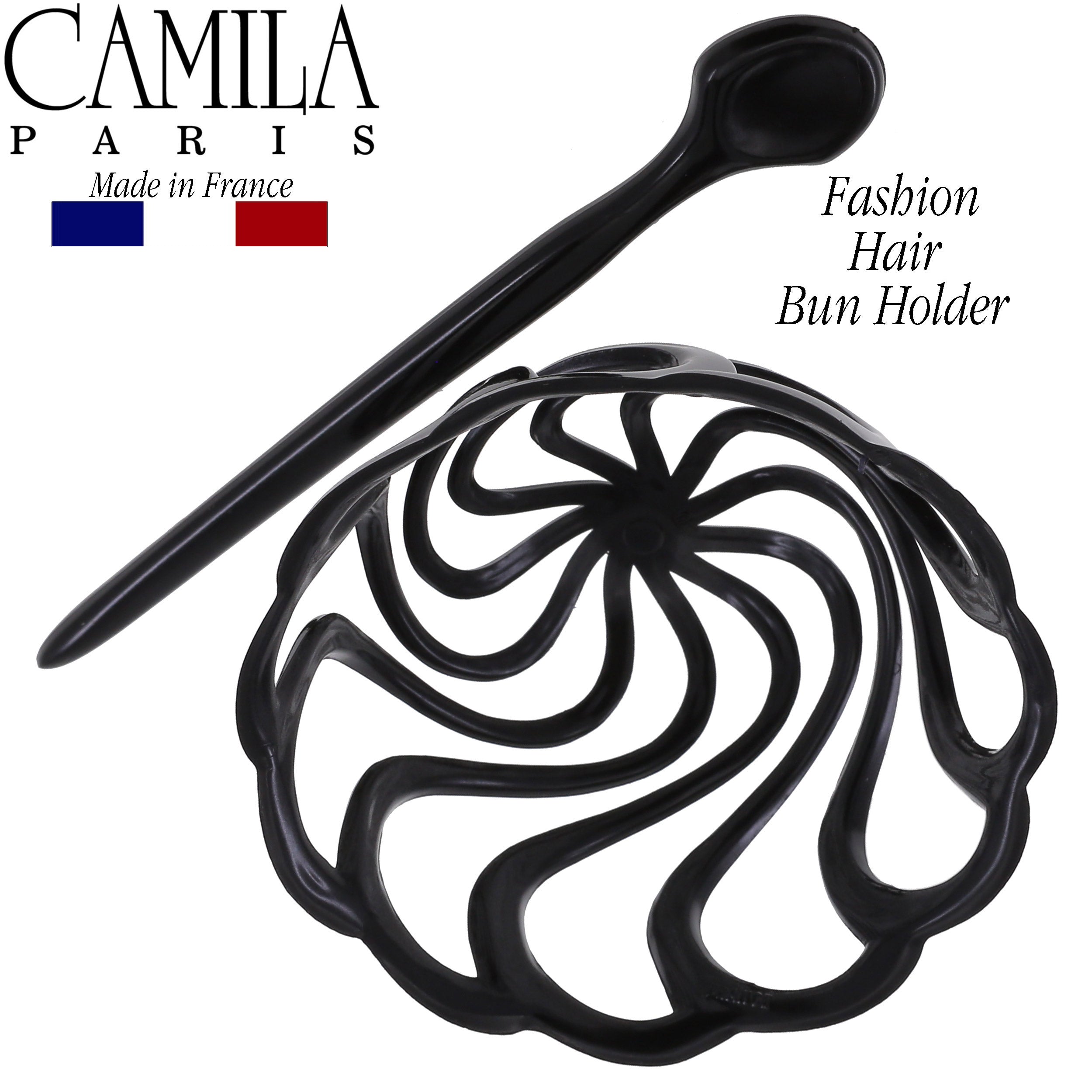 Camila Paris French bun holder cellulose acetate