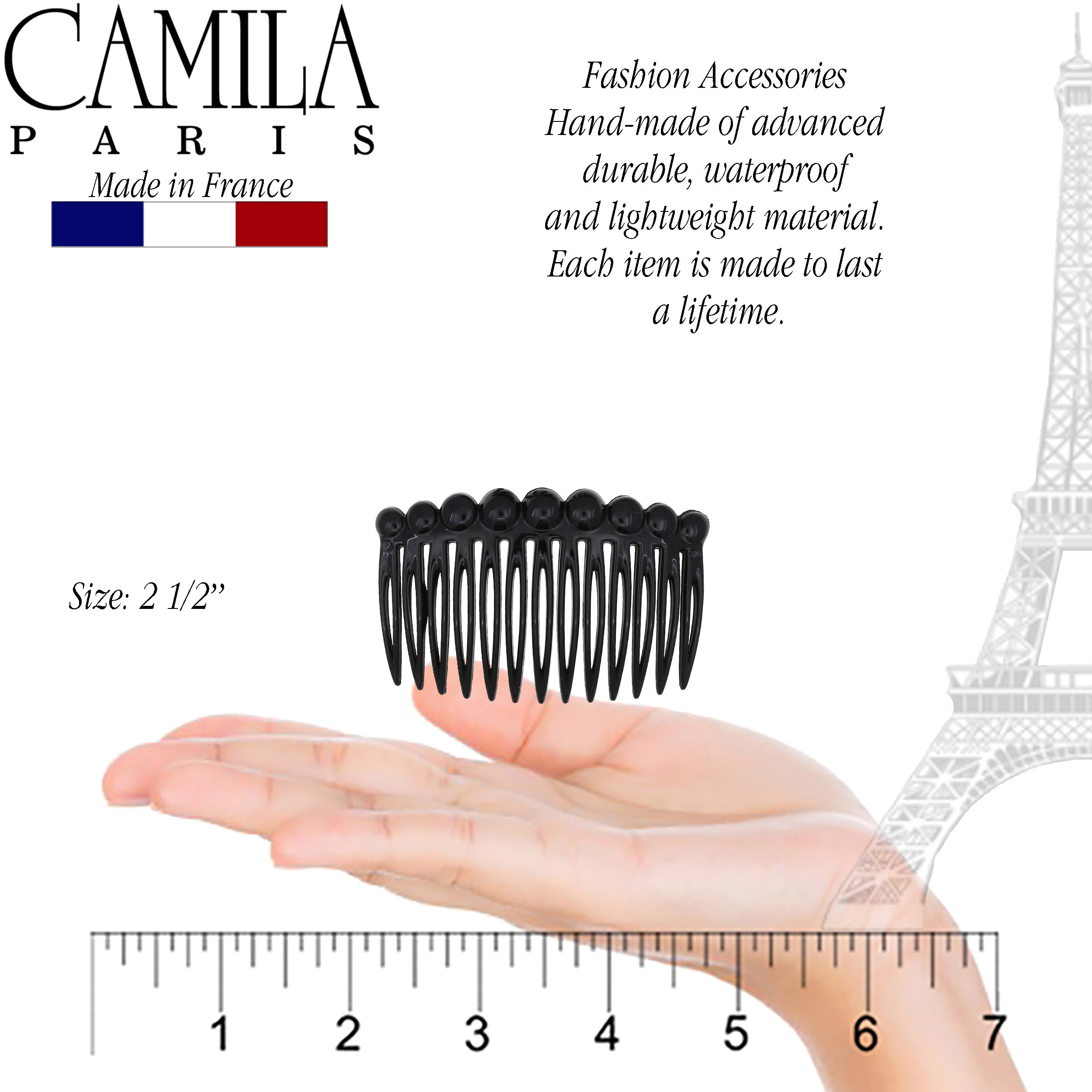 Camila Paris Detangling French side comb cellulose acetate