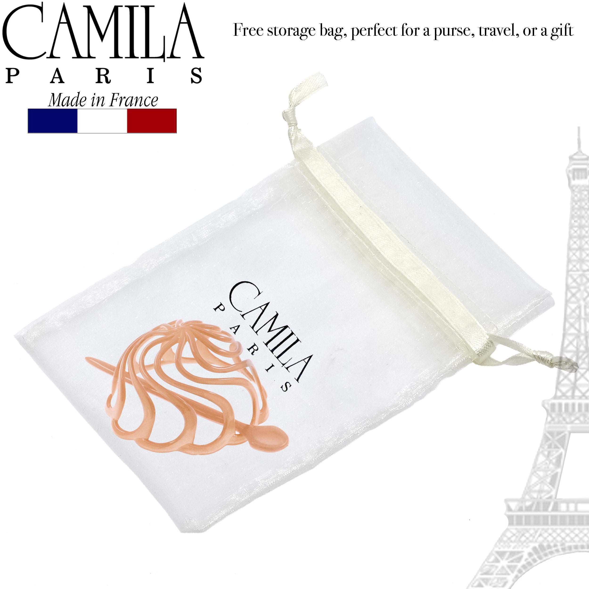 Camila Paris French bun holder cellulose acetate