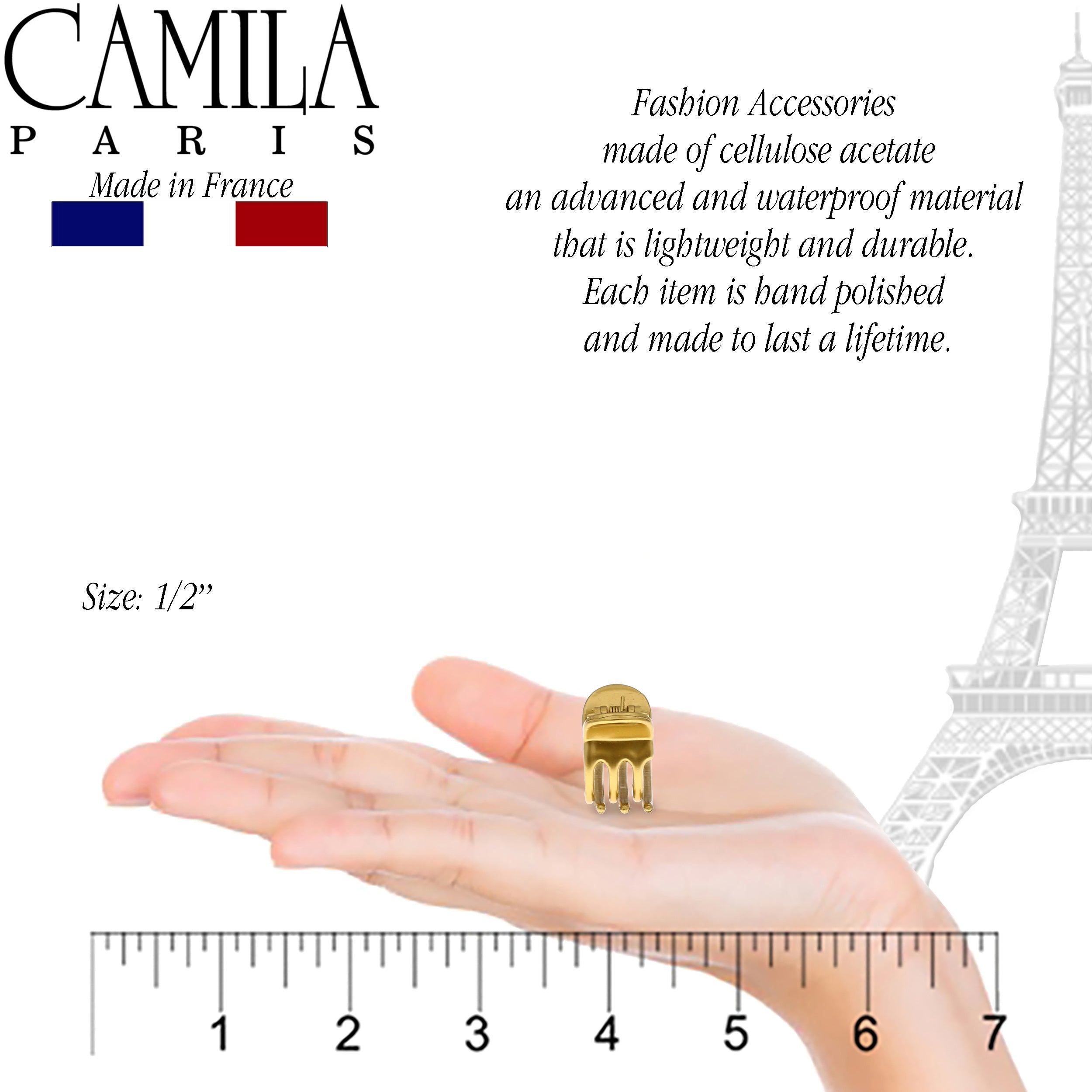 Camila Paris French hair clip cellulose acetate
