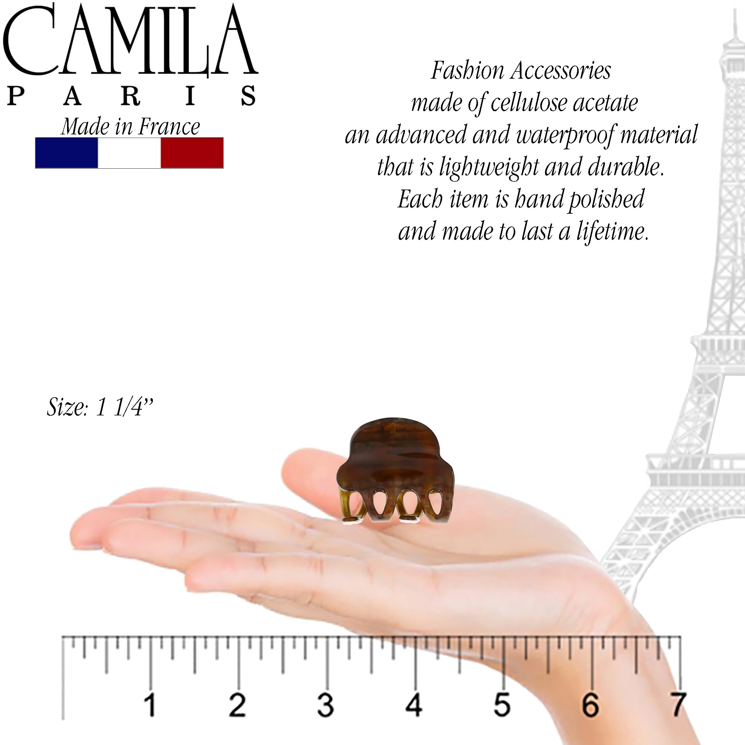 Camila Paris French hair clip cellulose acetate