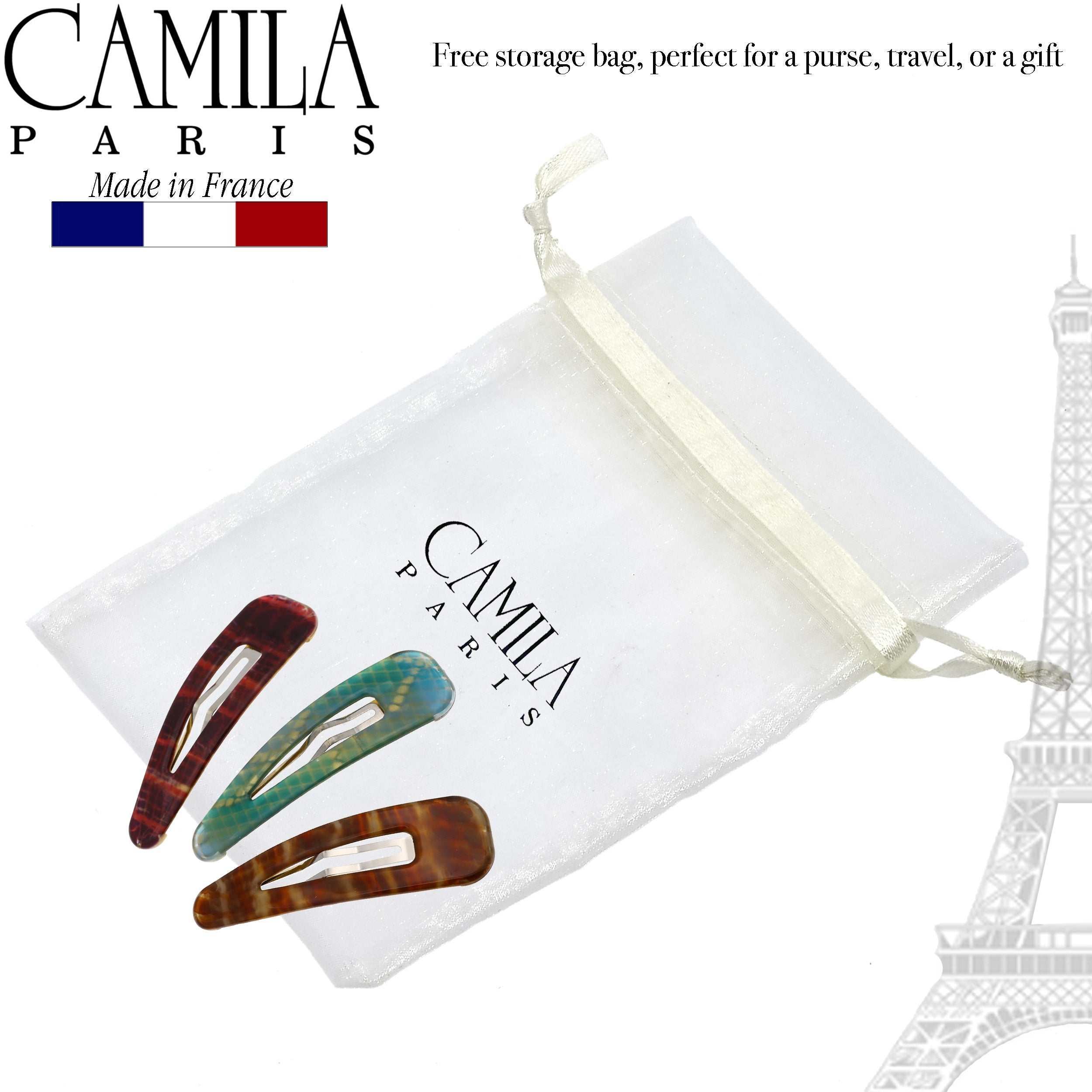 Camila Paris French barrette cellulose acetate
