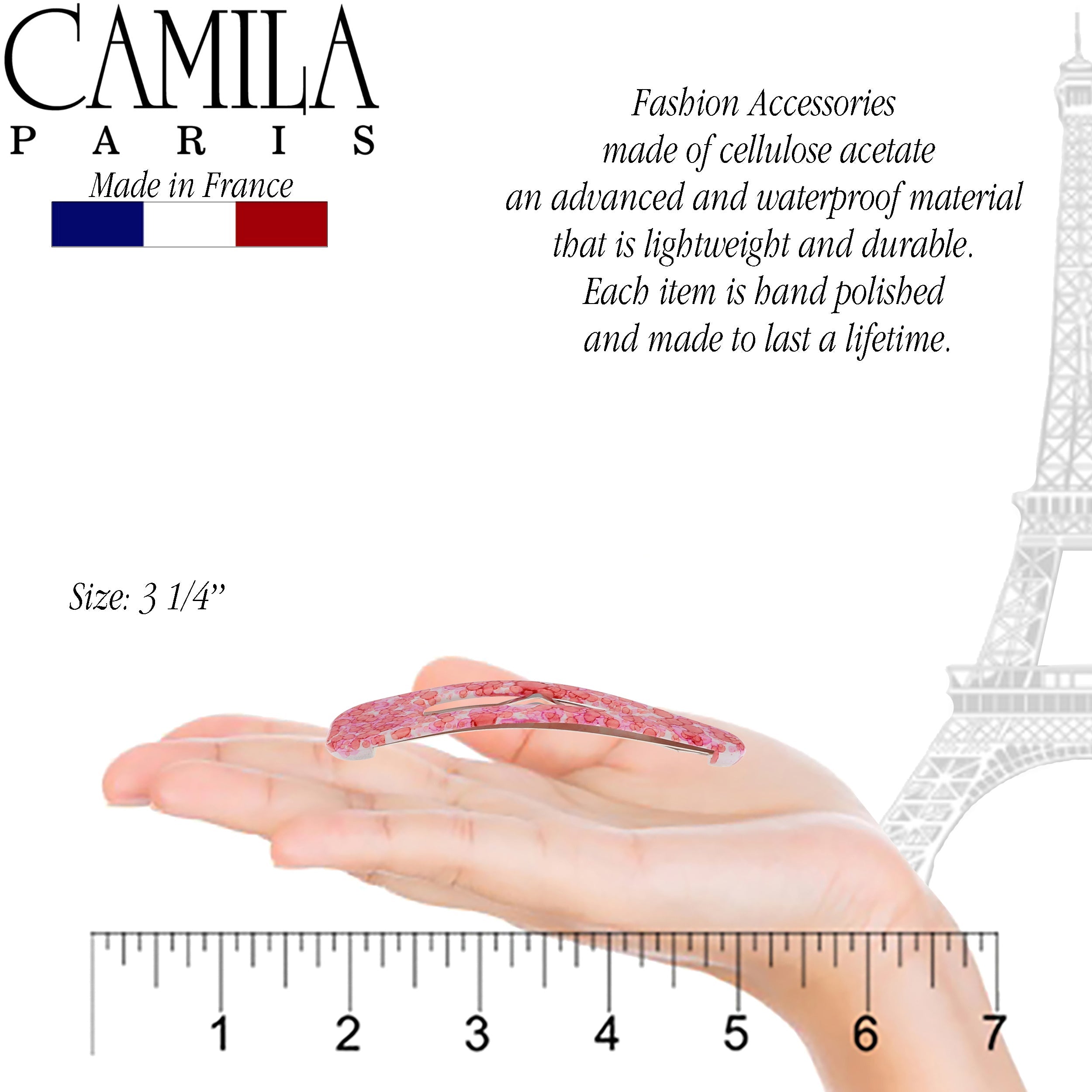 Camila Paris French barrette cellulose acetate