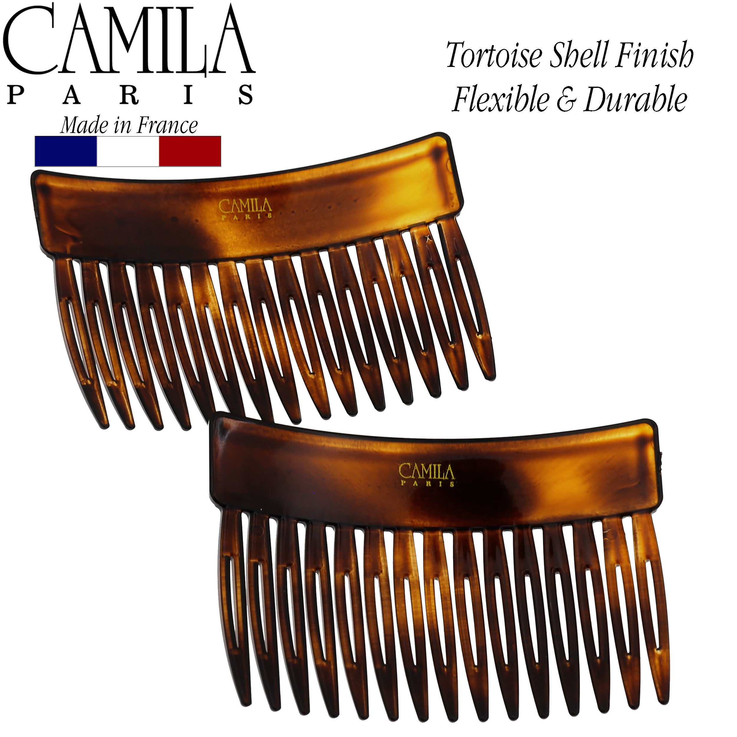 Camila Paris Detangling French side comb cellulose acetate