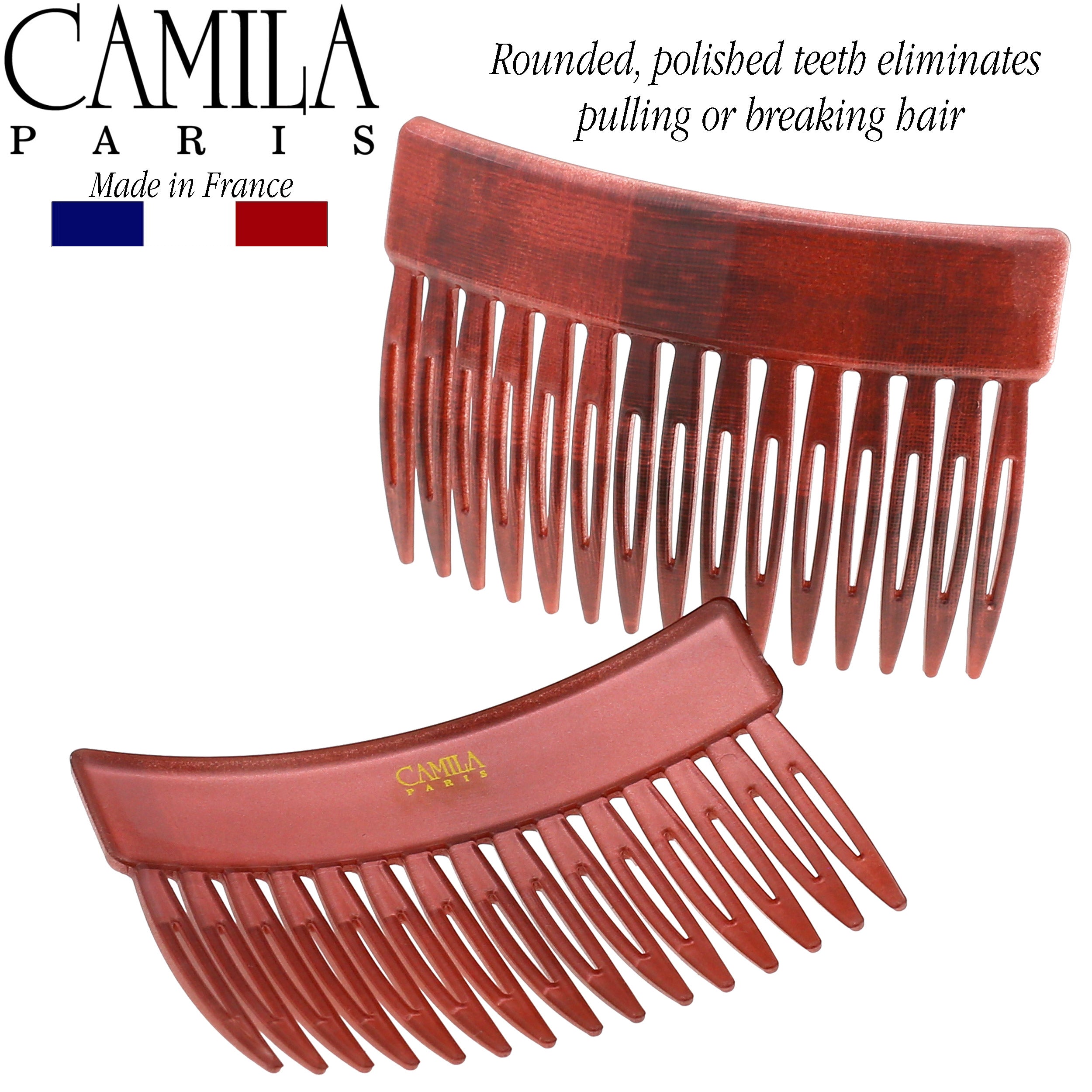 Camila Paris Detangling French side comb cellulose acetate