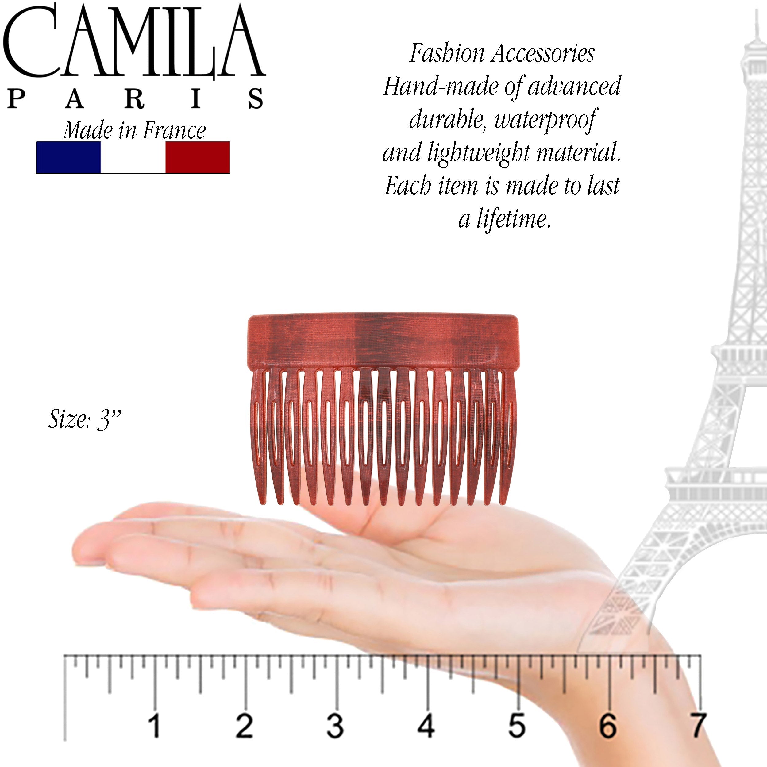 Camila Paris Detangling French side comb cellulose acetate