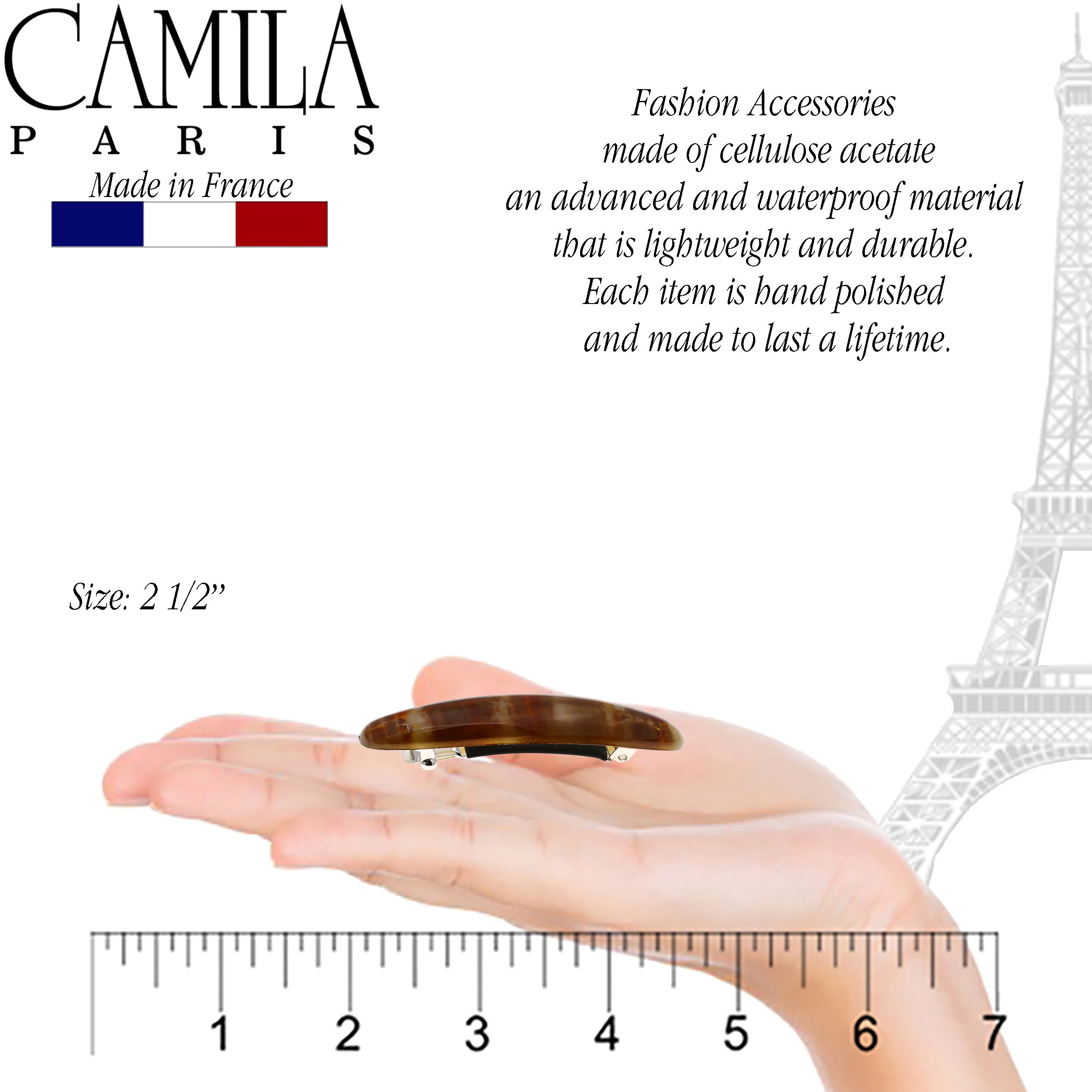 Camila Paris French barrette cellulose acetate