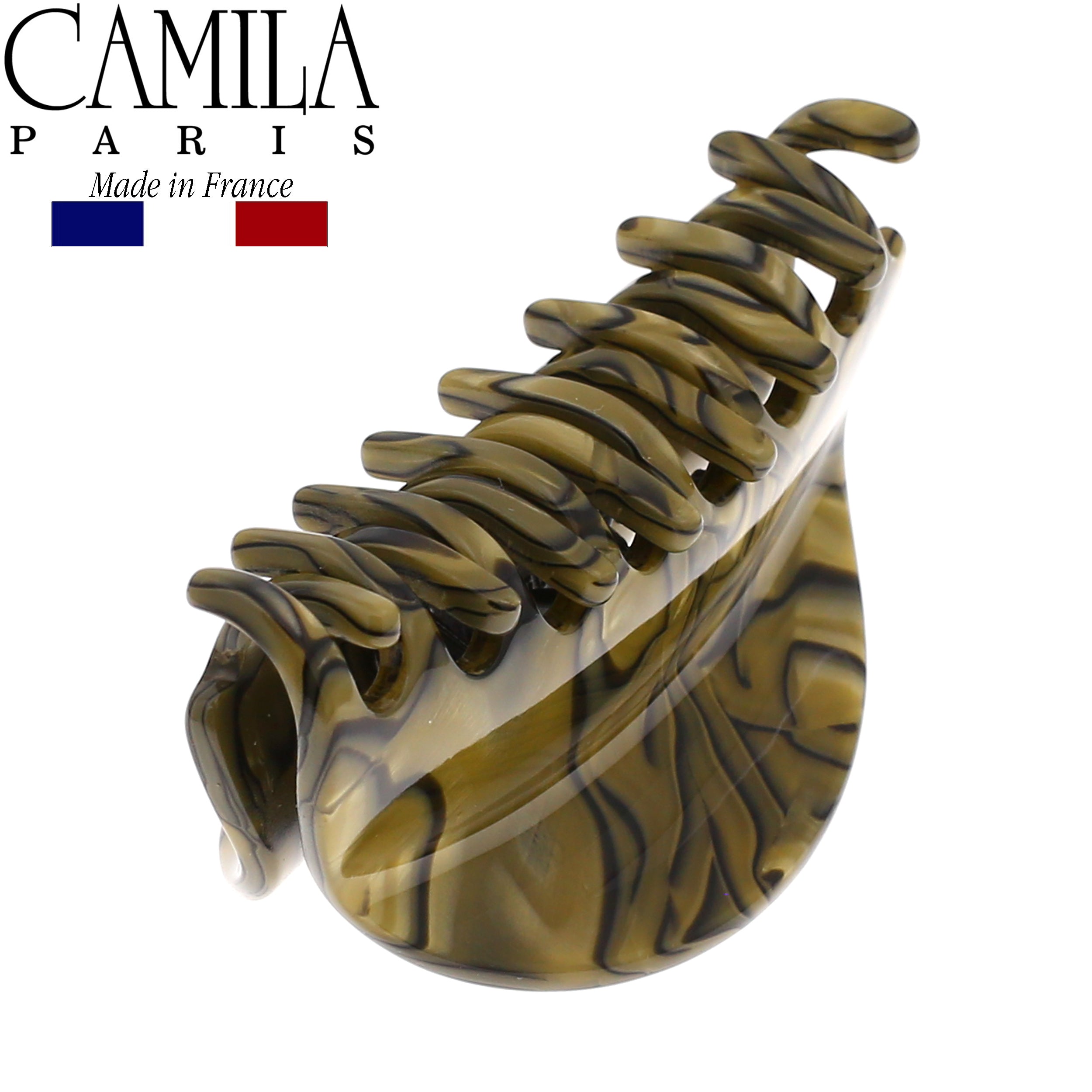 Camila Paris Spring Covered French hair clip cellulose acetate handmade