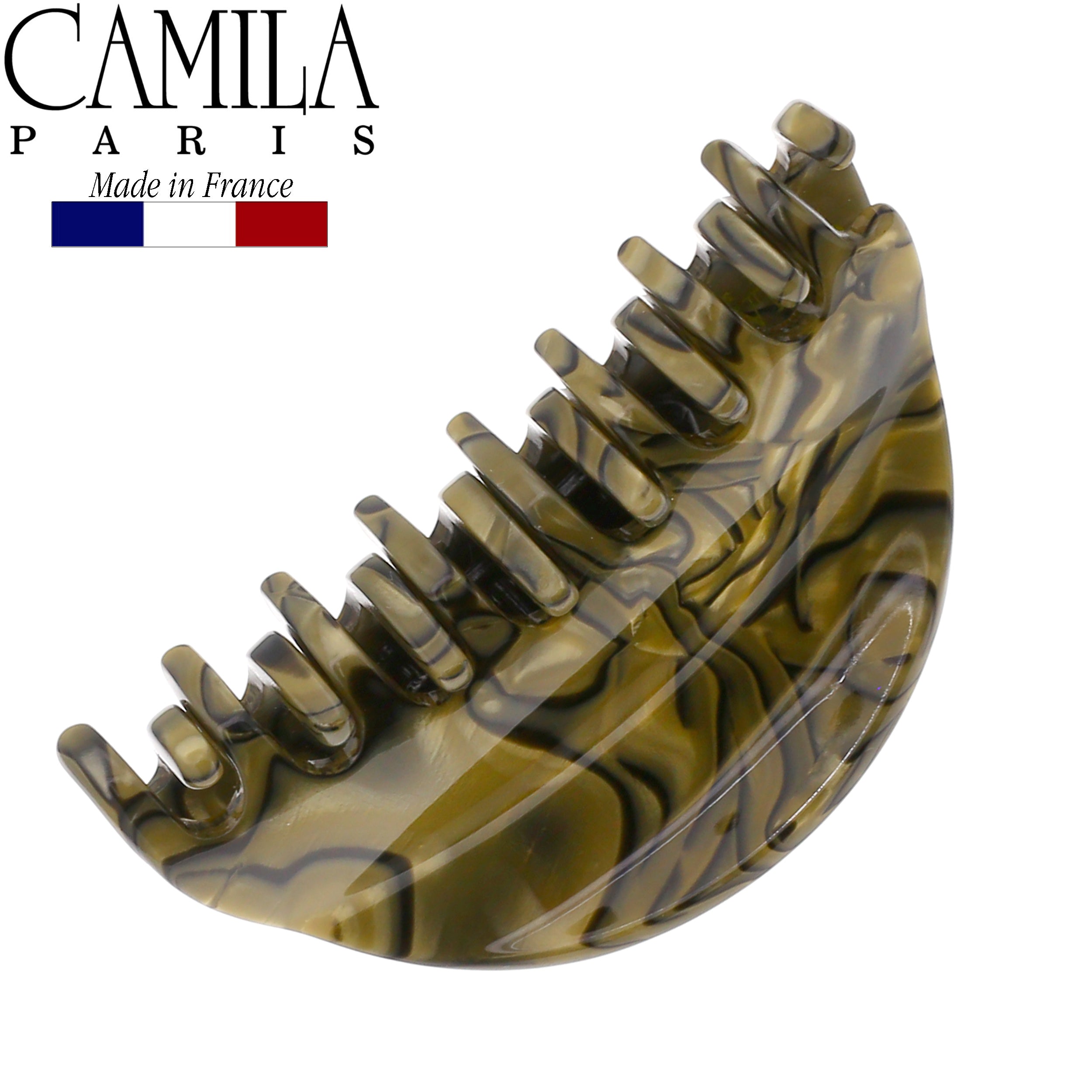 Camila Paris Spring Covered French hair clip cellulose acetate handmade