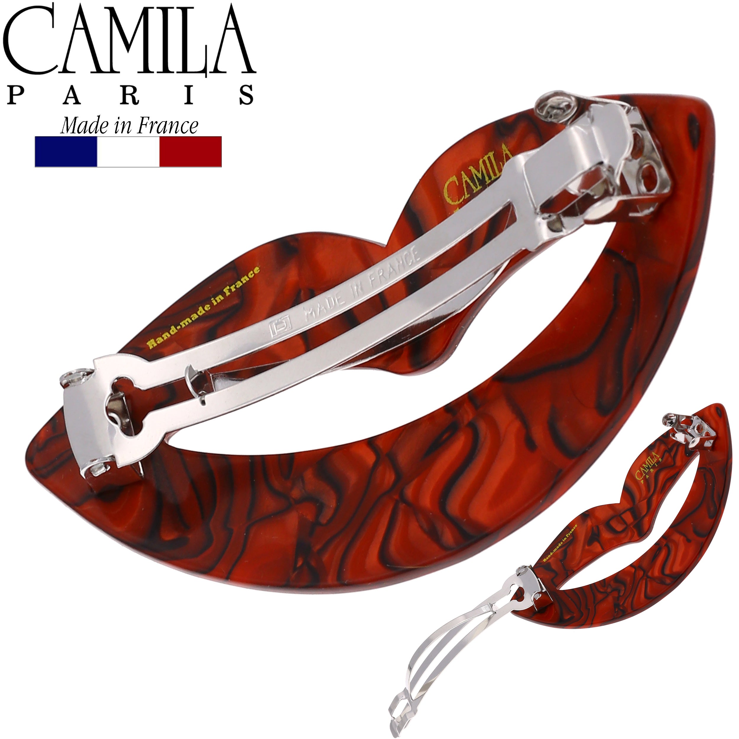Camila Paris French barrette cellulose acetate handmade