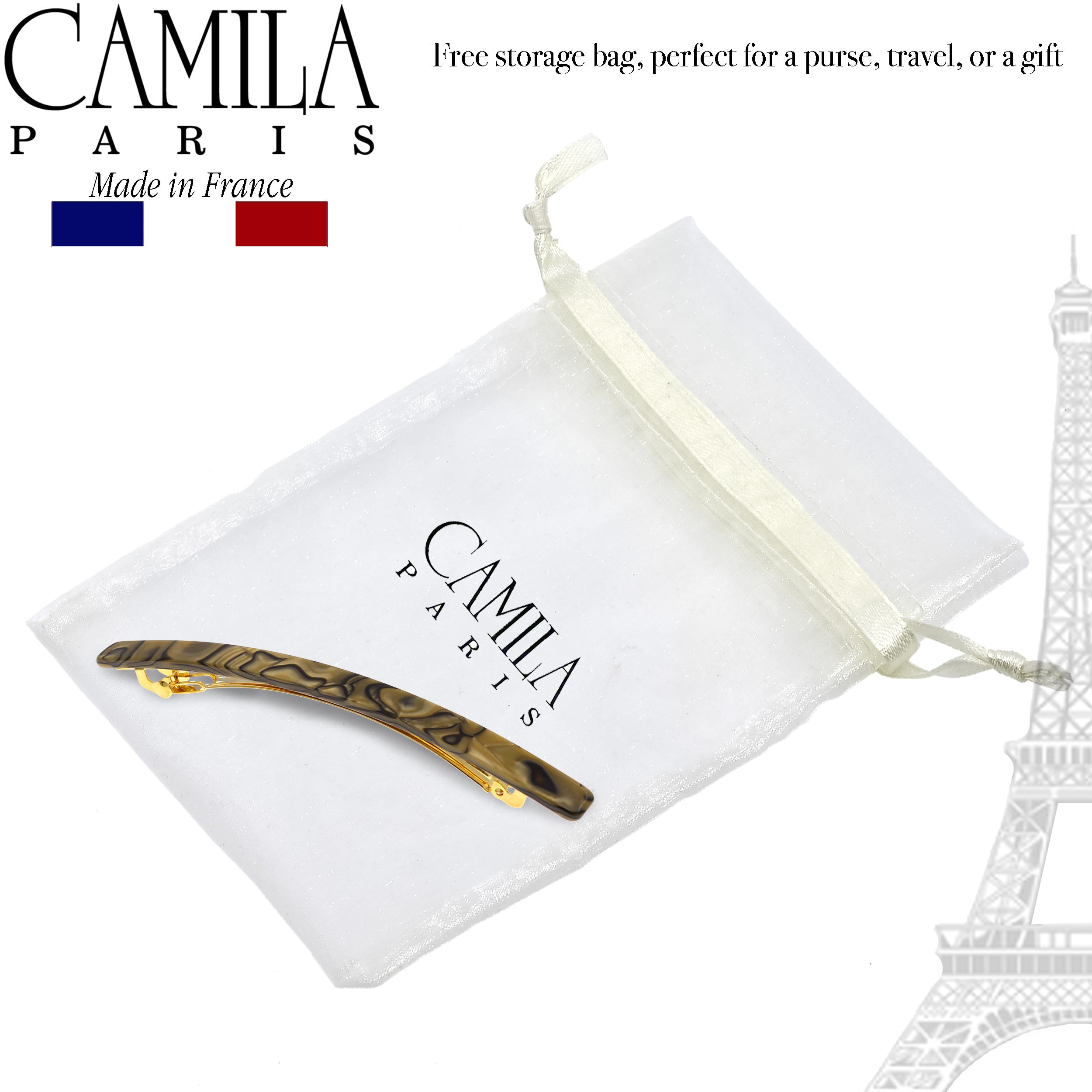 Camila Paris French barrette cellulose acetate