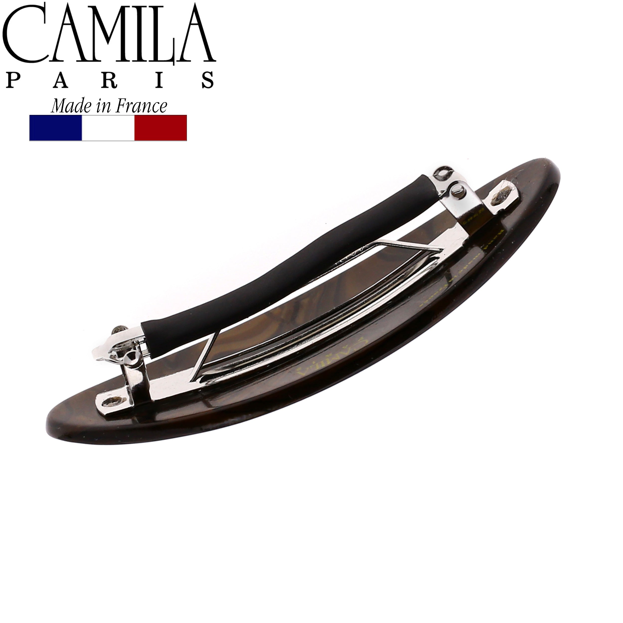 Camila Paris Yellow French barrette cellulose acetate handmade