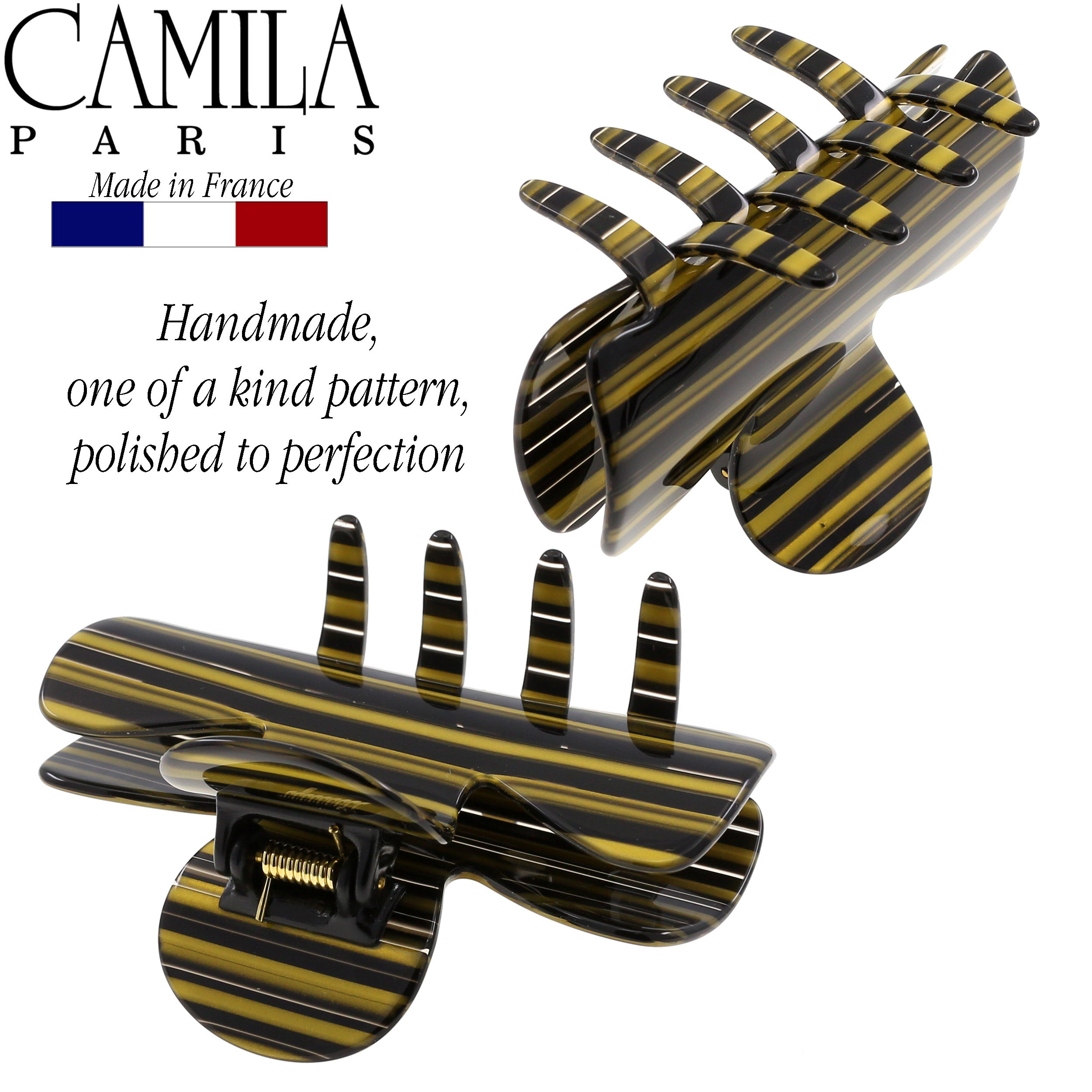Camila Paris French hair clip cellulose acetate handmade