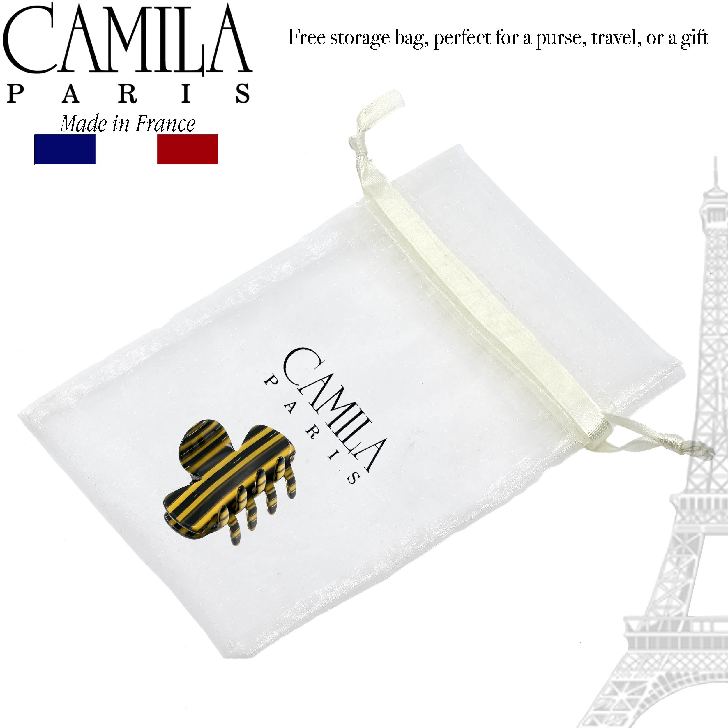 Camila Paris French hair clip cellulose acetate handmade