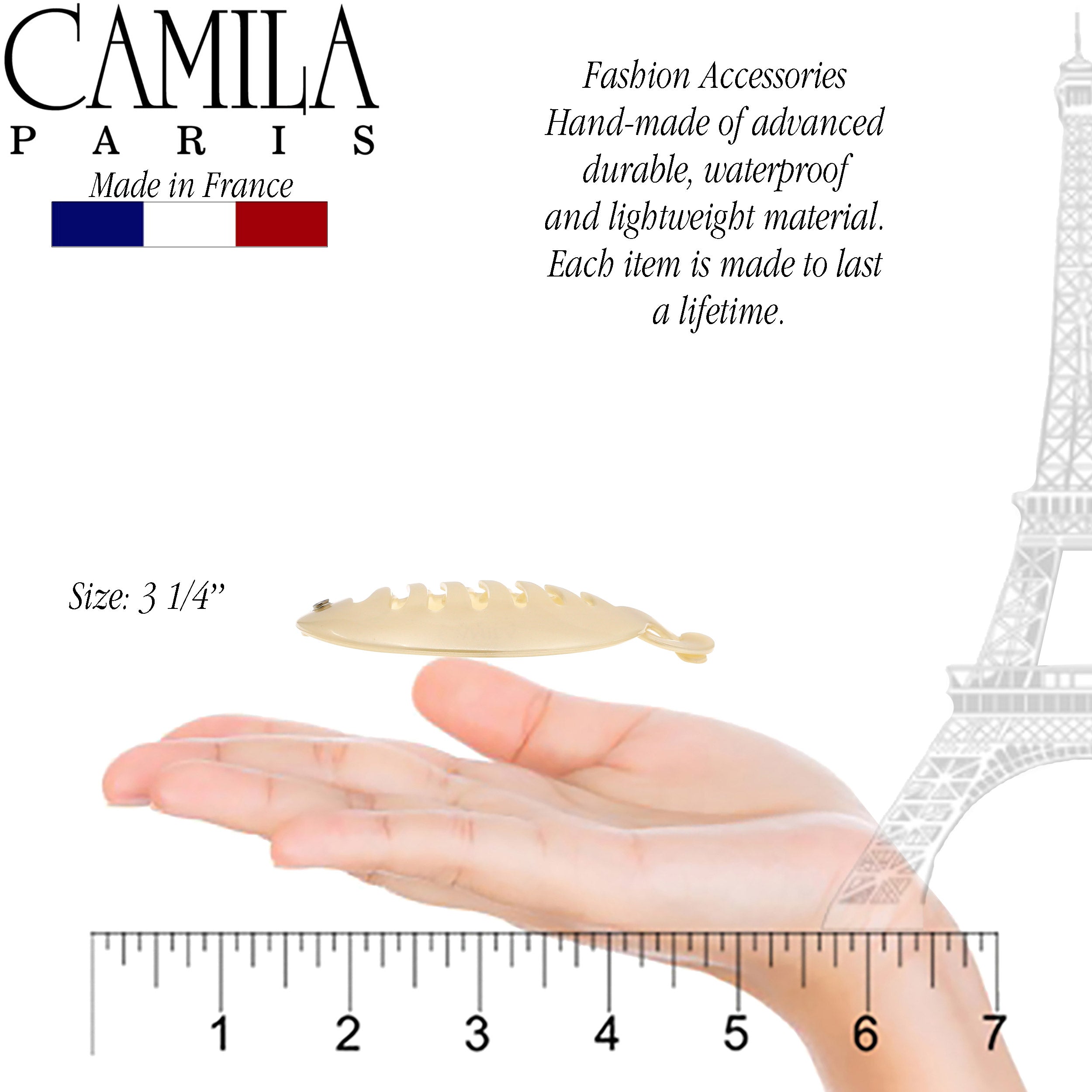 Camila Paris Tokyo Handmade French banana clip cellulose acetate