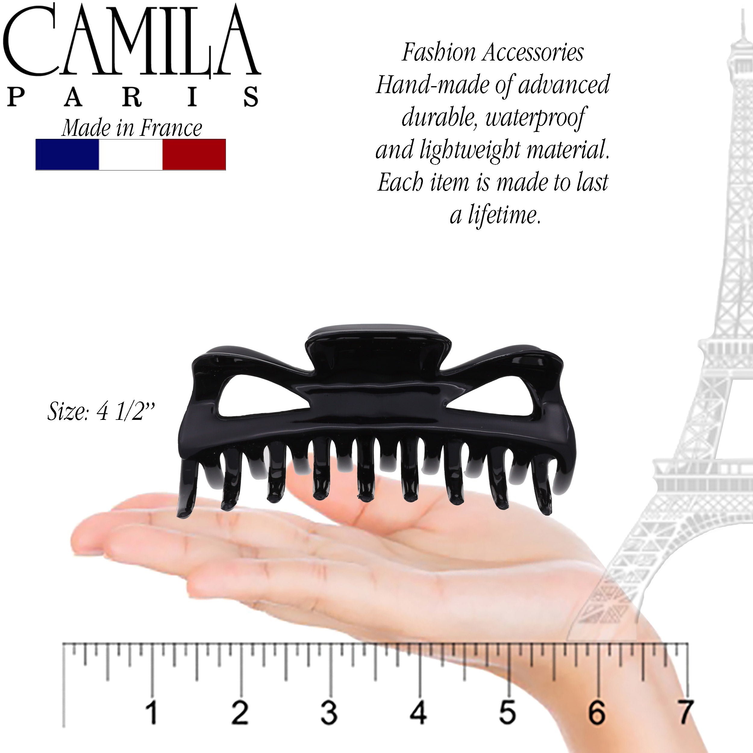 Camila Paris 6 Inch Elizabeth French hair clip cellulose acetate