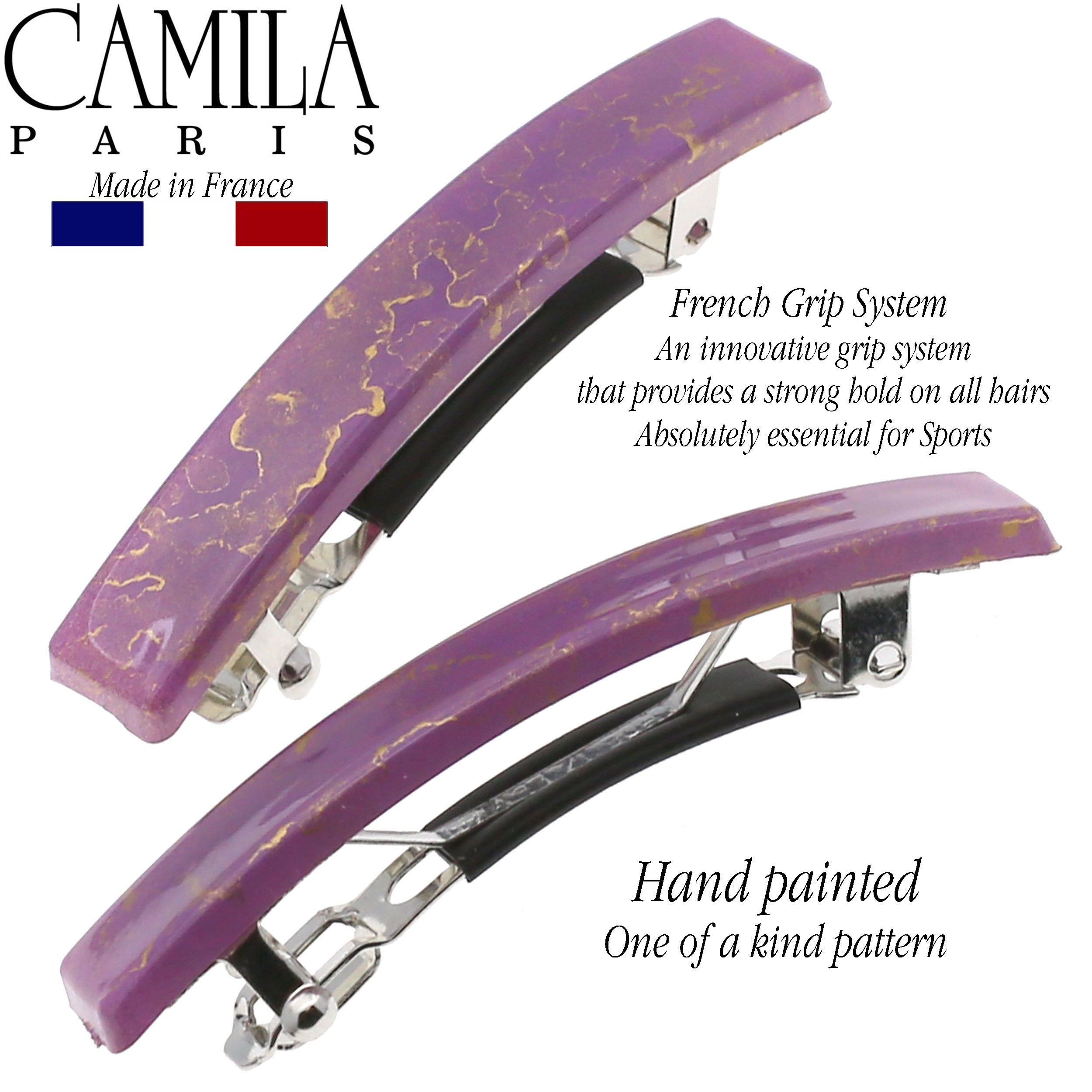 Camila Paris Purple French barrette cellulose acetate