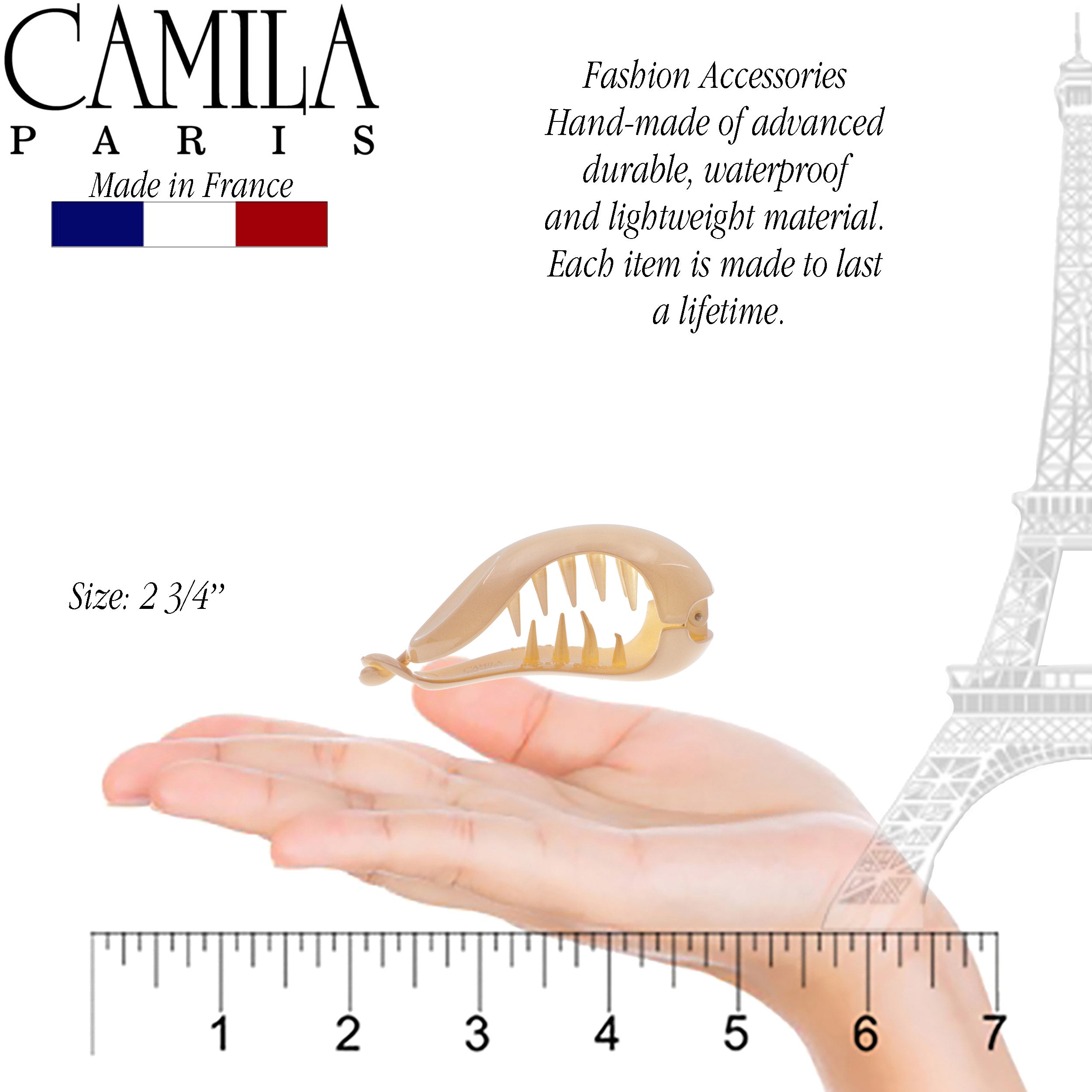 Camila Paris French barrette cellulose acetate