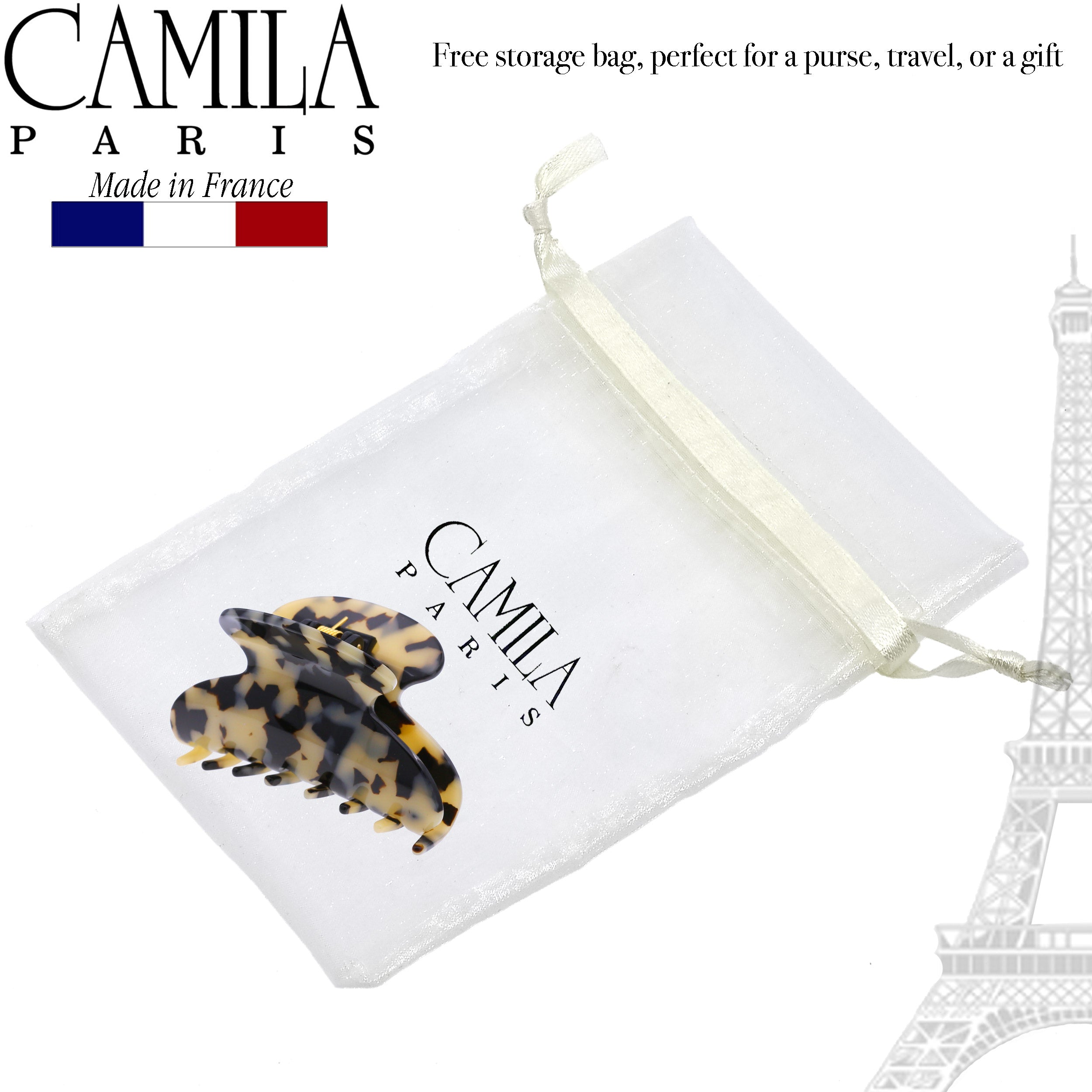 Camila Paris 1.25 Inch French hair clip cellulose acetate handmade