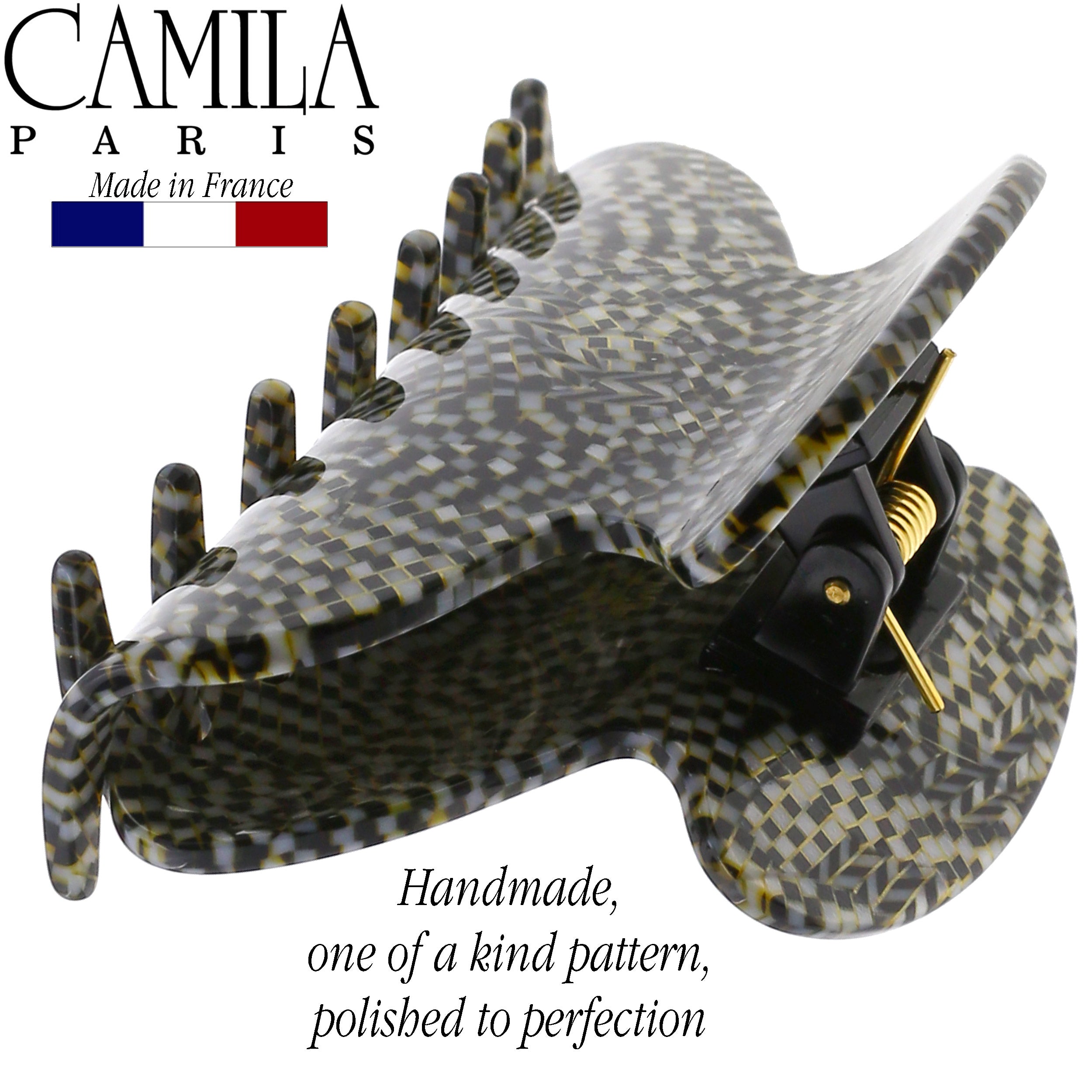 Camila Paris French hair clip cellulose acetate handmade