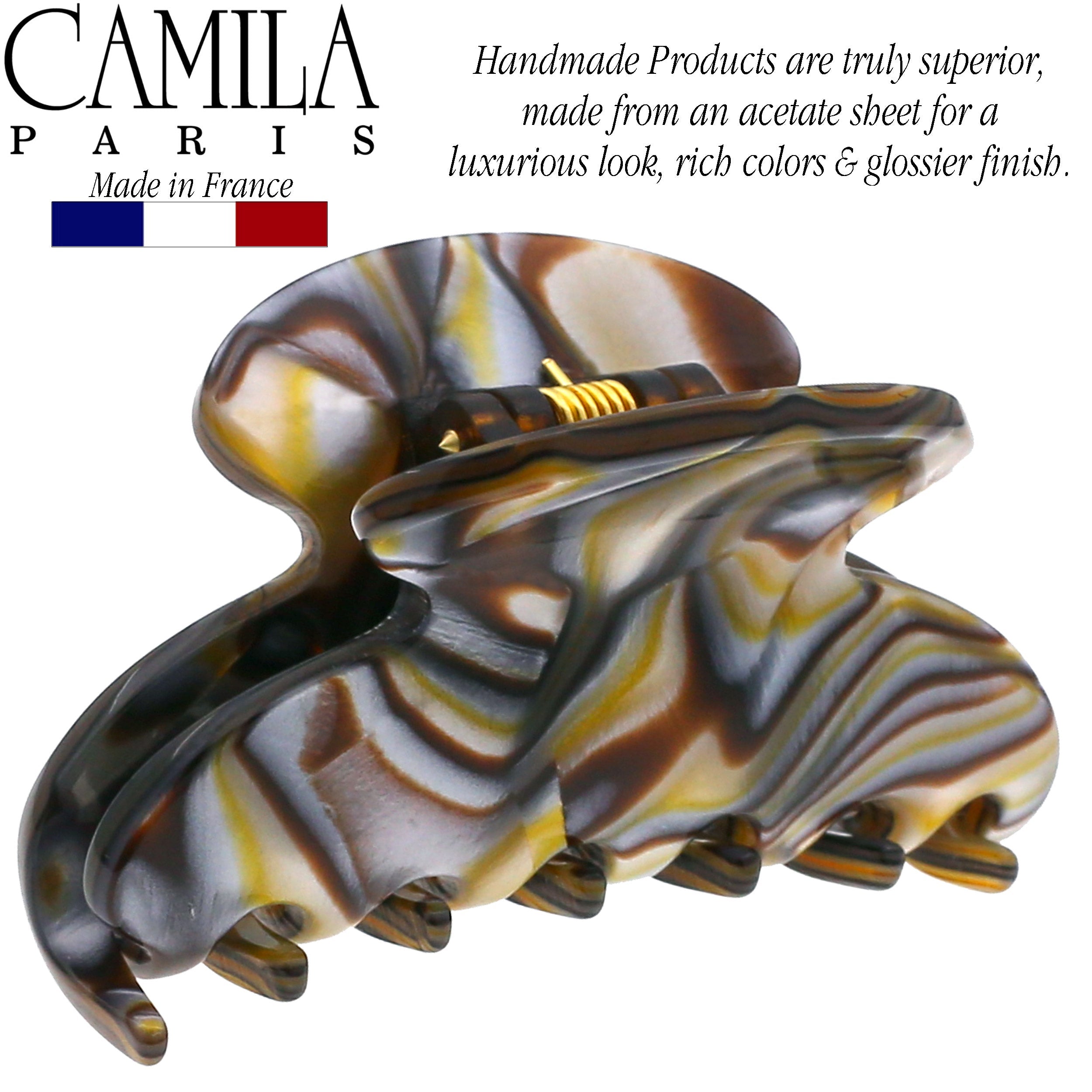 Camila Paris French hair clip cellulose acetate handmade