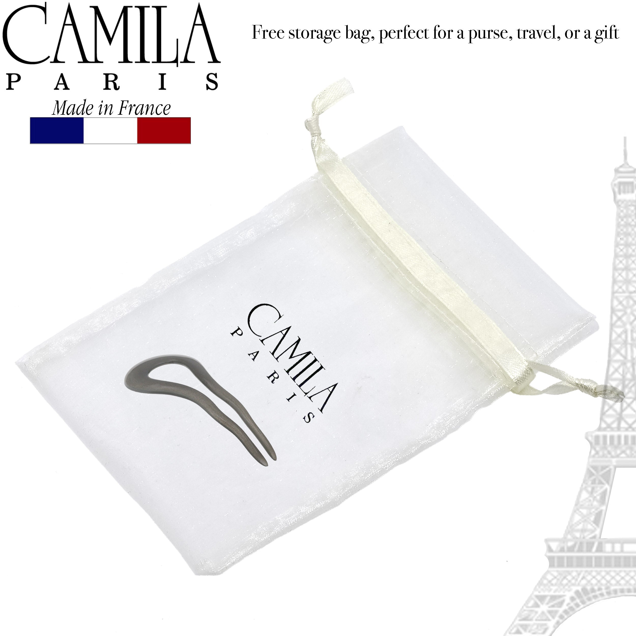 Camila Paris Beige French hair stick cellulose acetate
