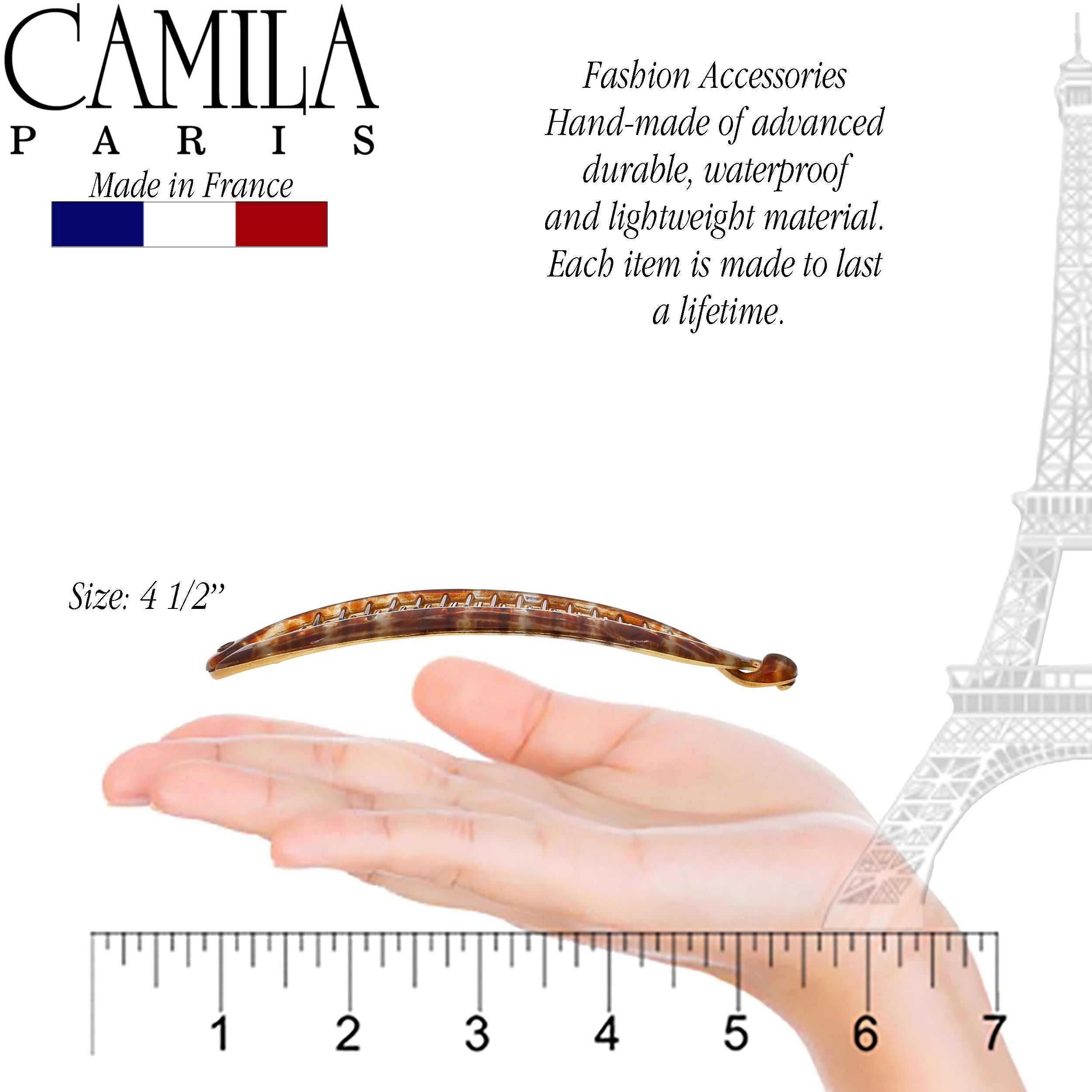 Camila Paris French banana clip cellulose acetate