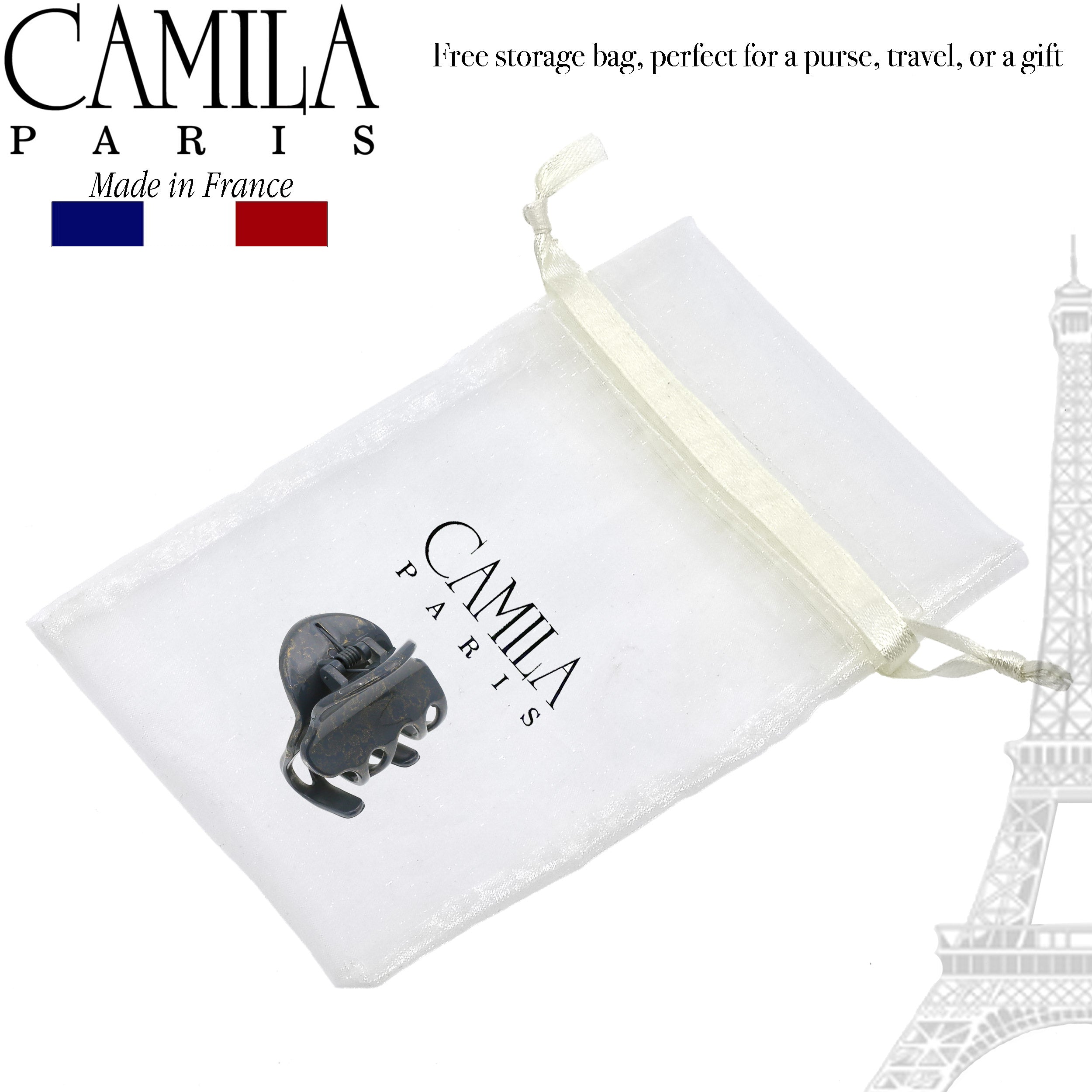 Camila Paris Brown French hair clip cellulose acetate