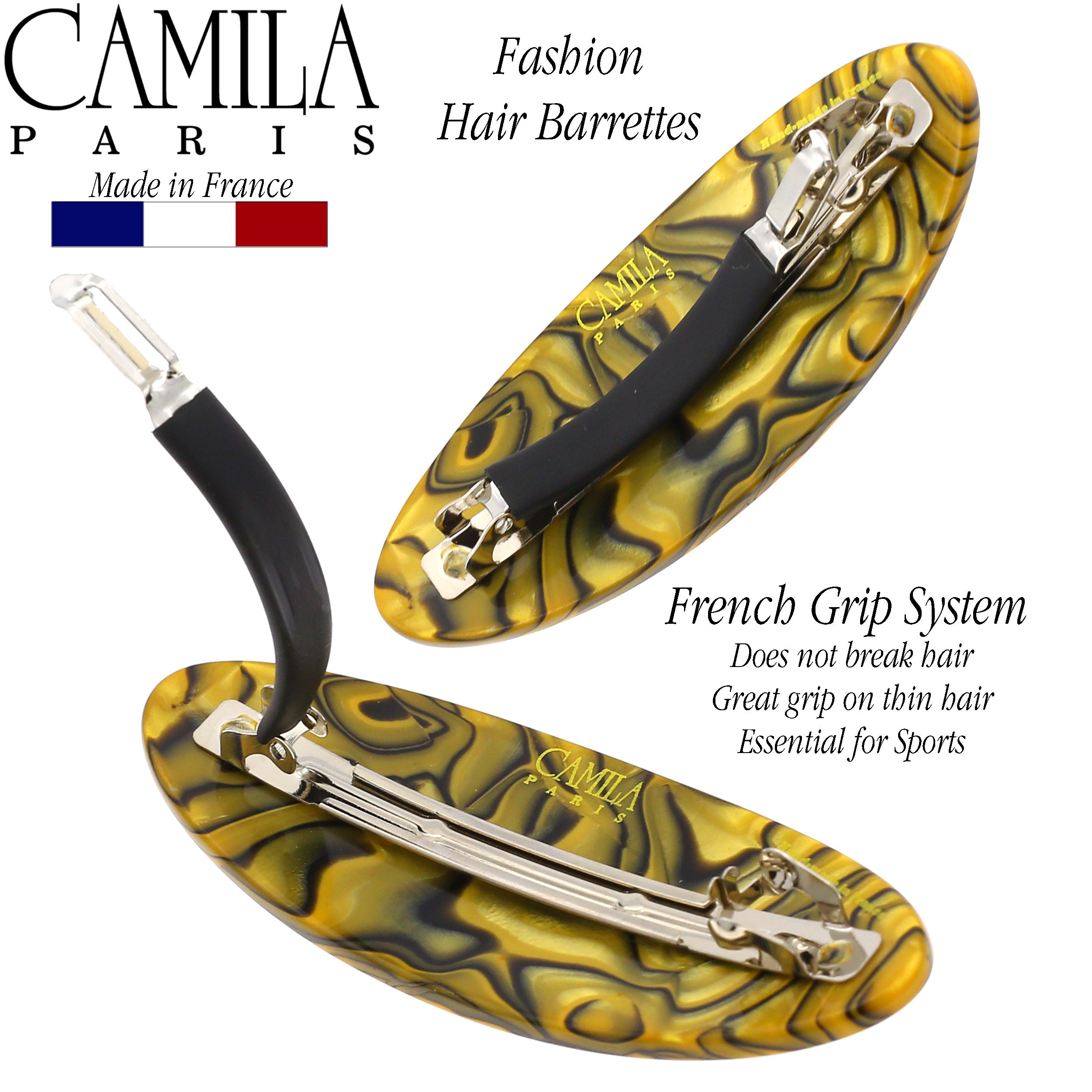 Camila Paris French barrette cellulose acetate handmade