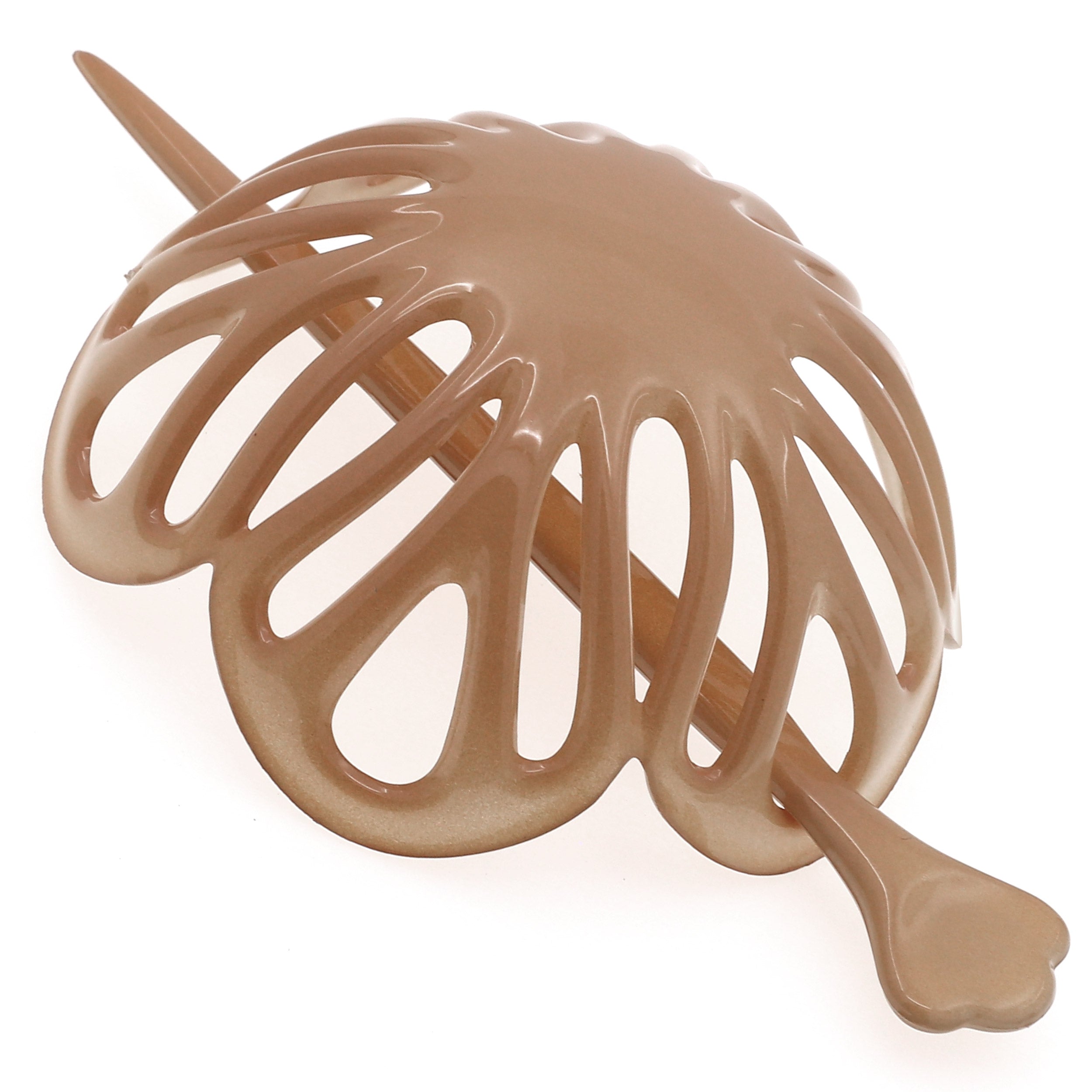 Camila Paris Beige 3.5 inch French bun holder cellulose acetate