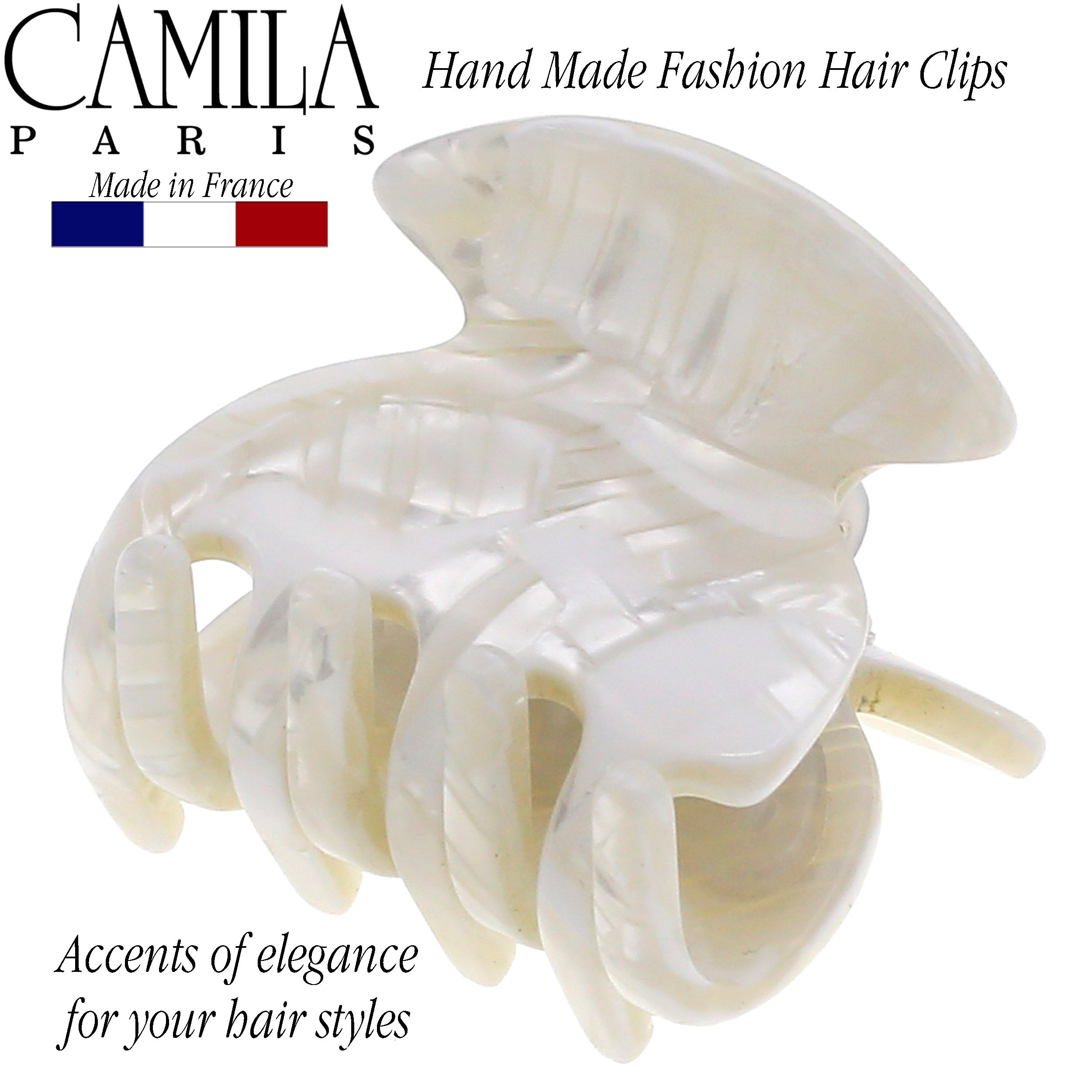 Camila Paris Spring Covered French hair clip cellulose acetate handmade