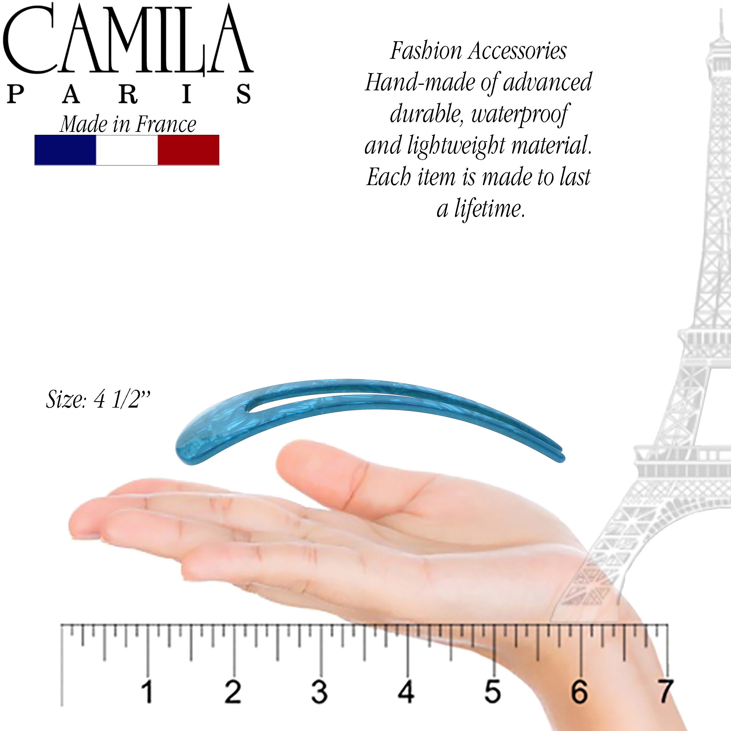 Camila Paris Wishbone French hair stick cellulose acetate