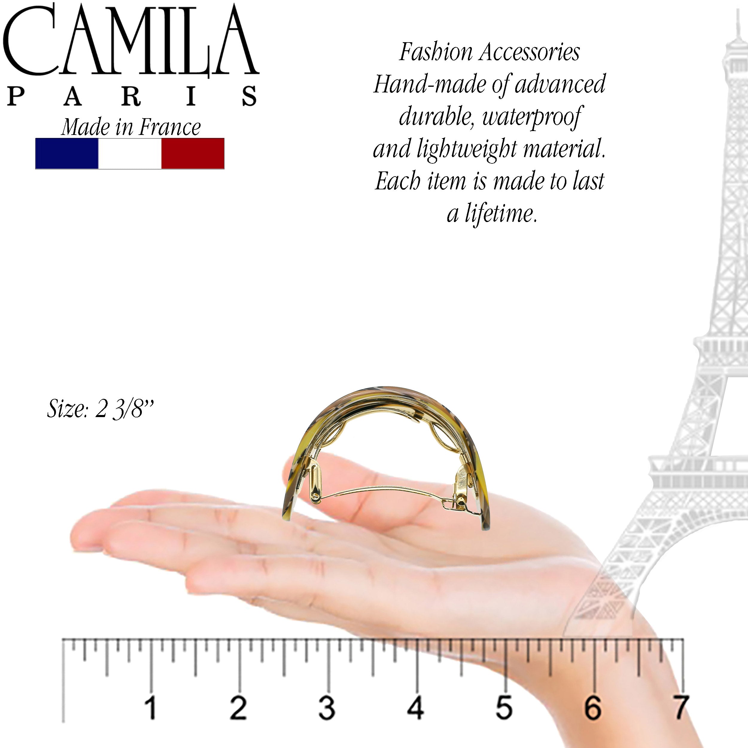 Camila Paris French barrette cellulose acetate
