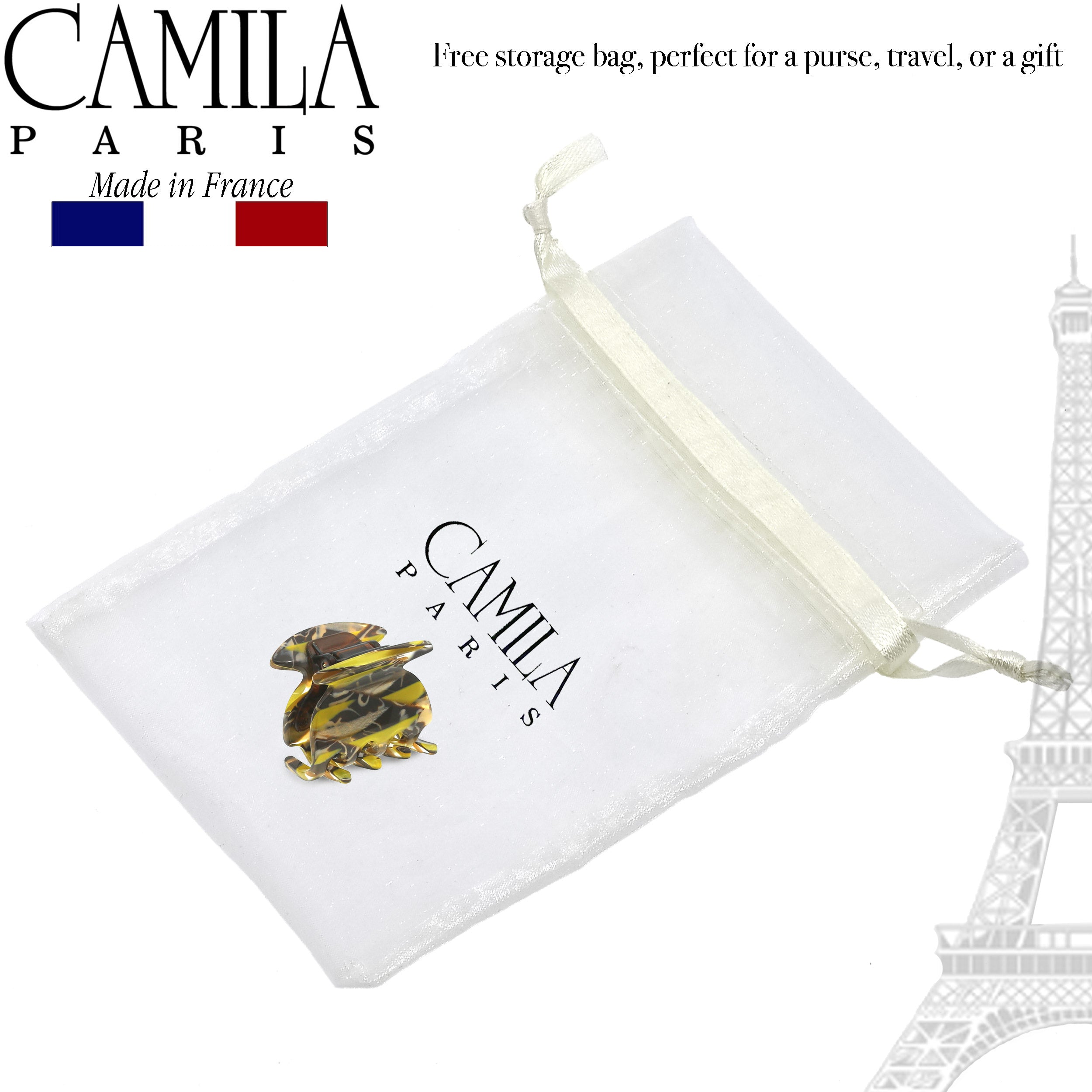 Camila Paris Spring Covered French hair clip cellulose acetate handmade