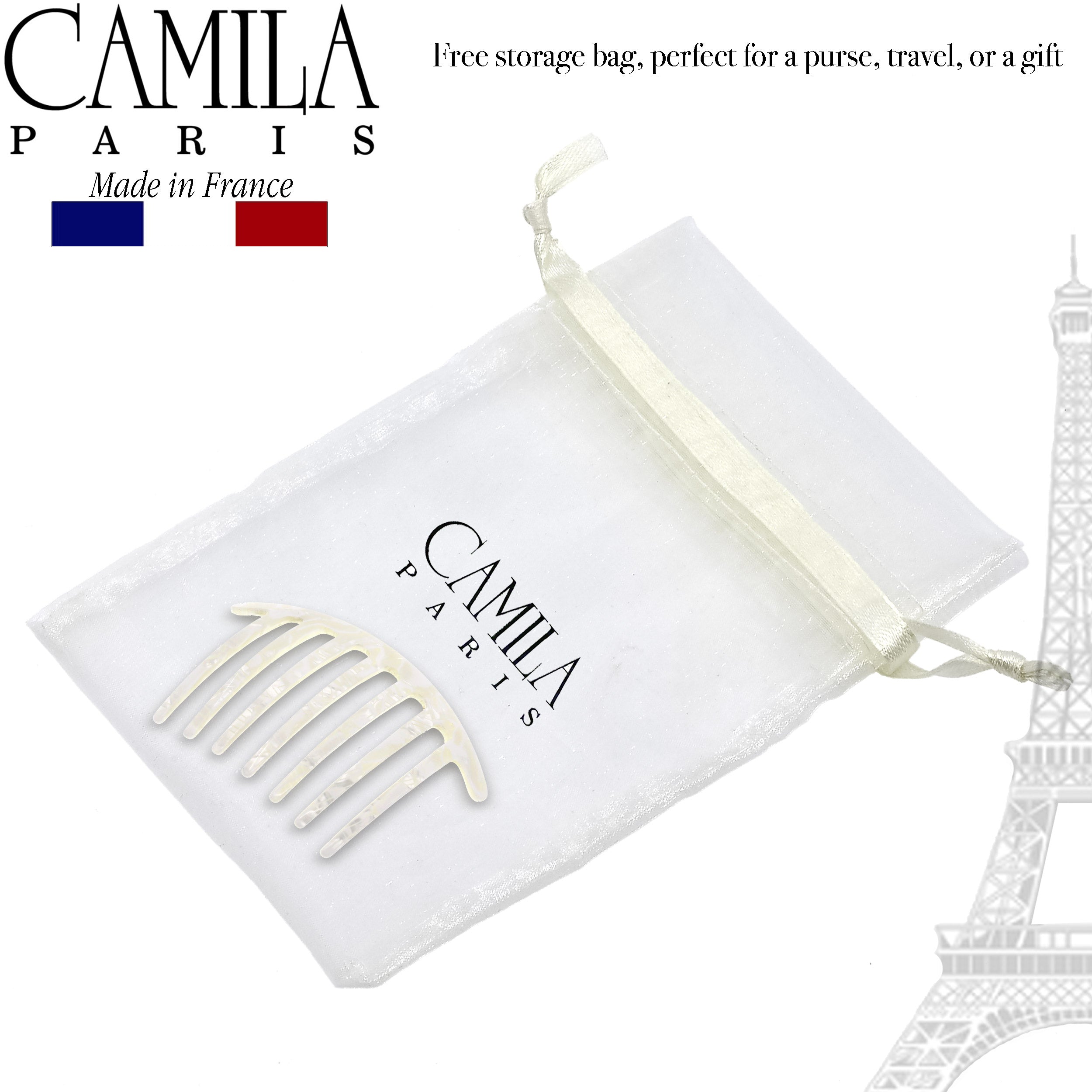 Camila Paris Detangling French side comb cellulose acetate handmade