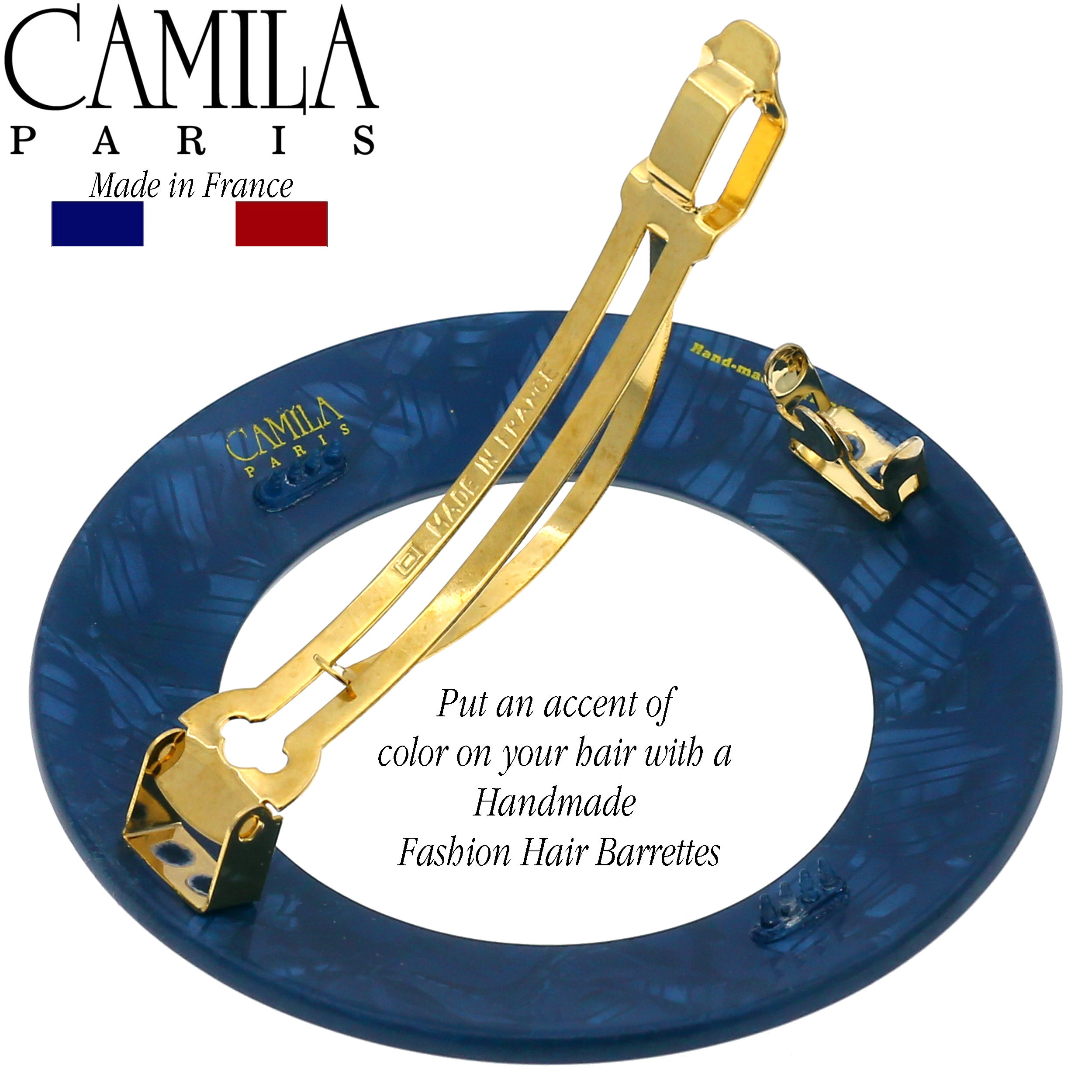 Camila Paris French barrette cellulose acetate handmade
