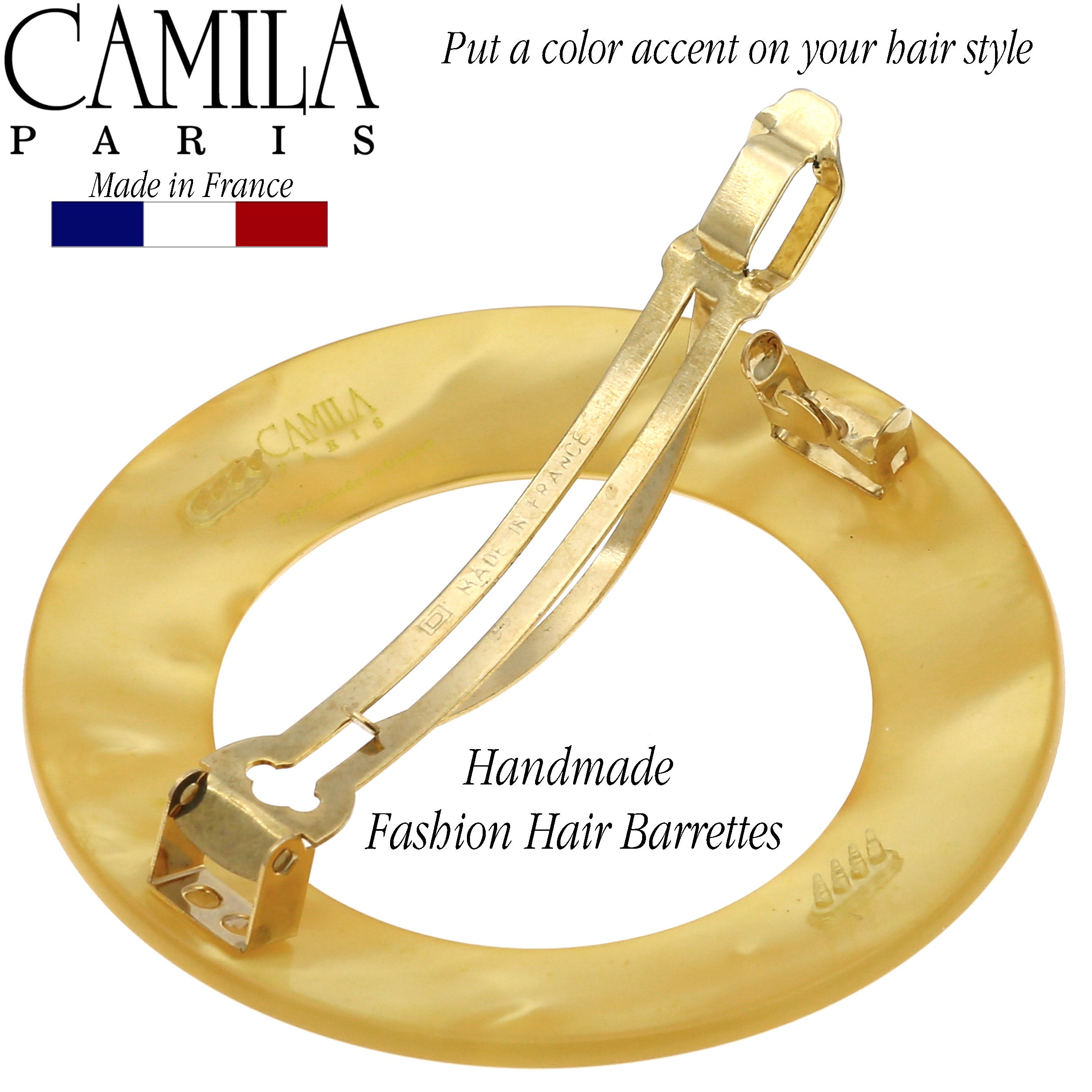 Camila Paris French barrette cellulose acetate handmade