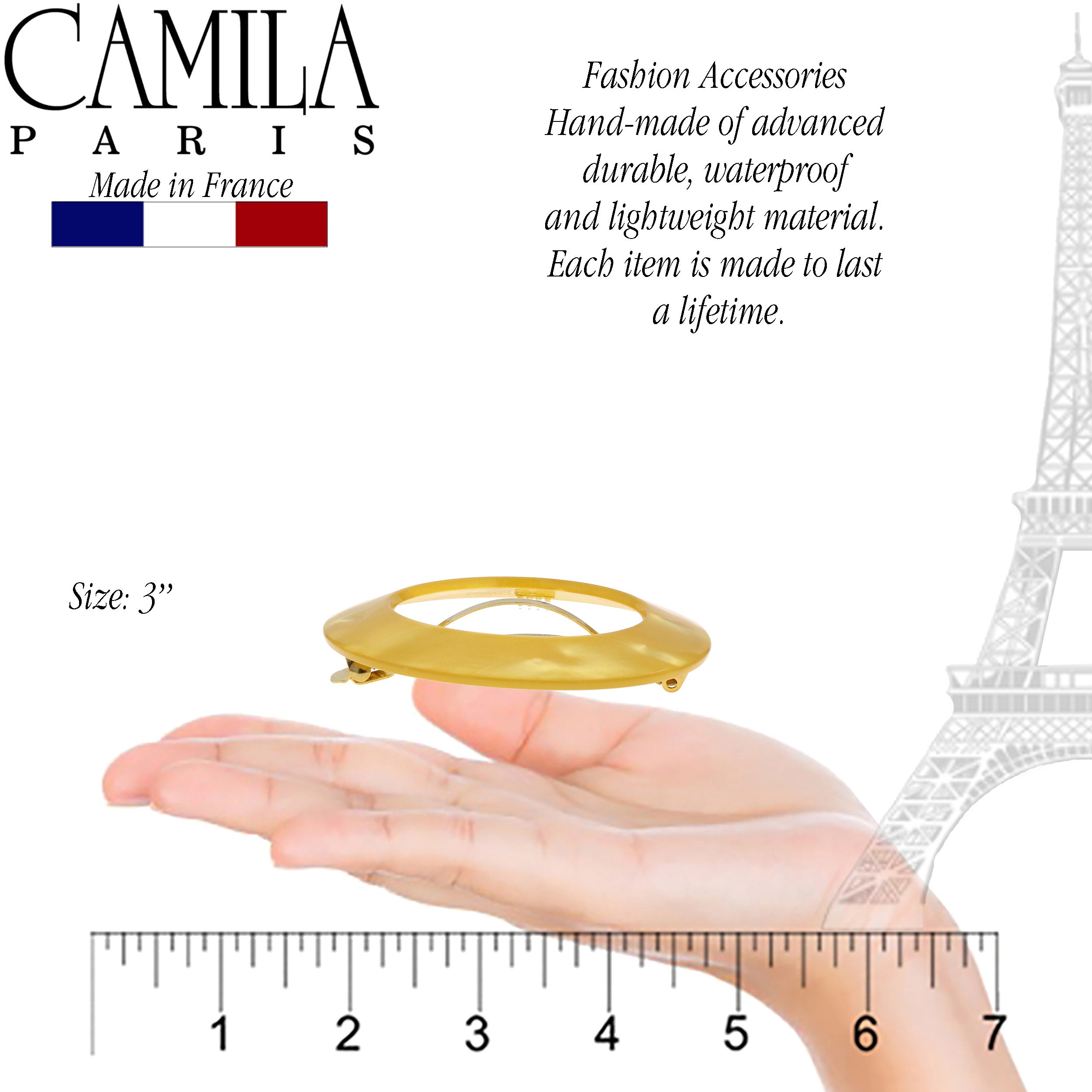 Camila Paris French barrette cellulose acetate handmade