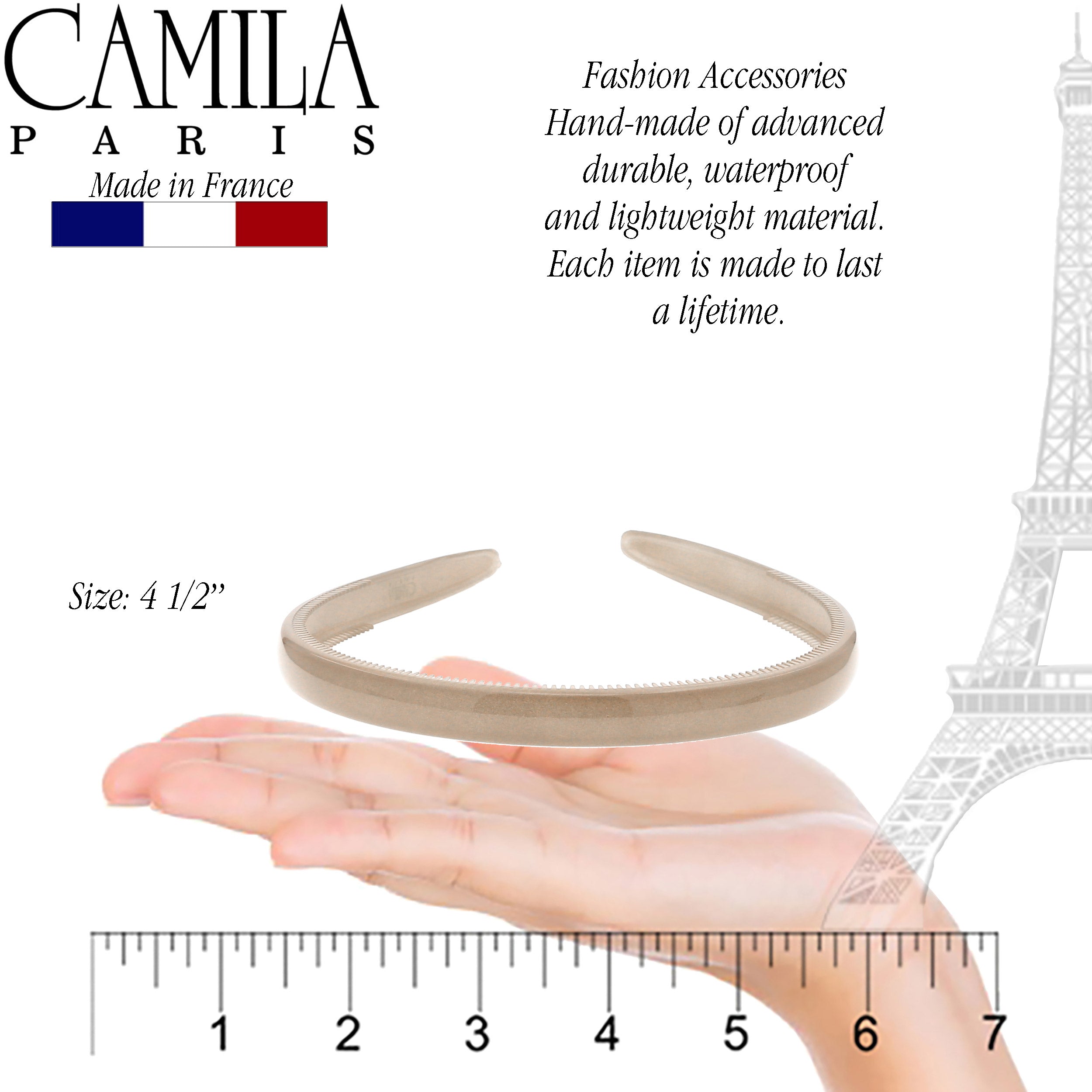 Camila Paris 0.35 inch Classic Comfort French headband cellulose acetate