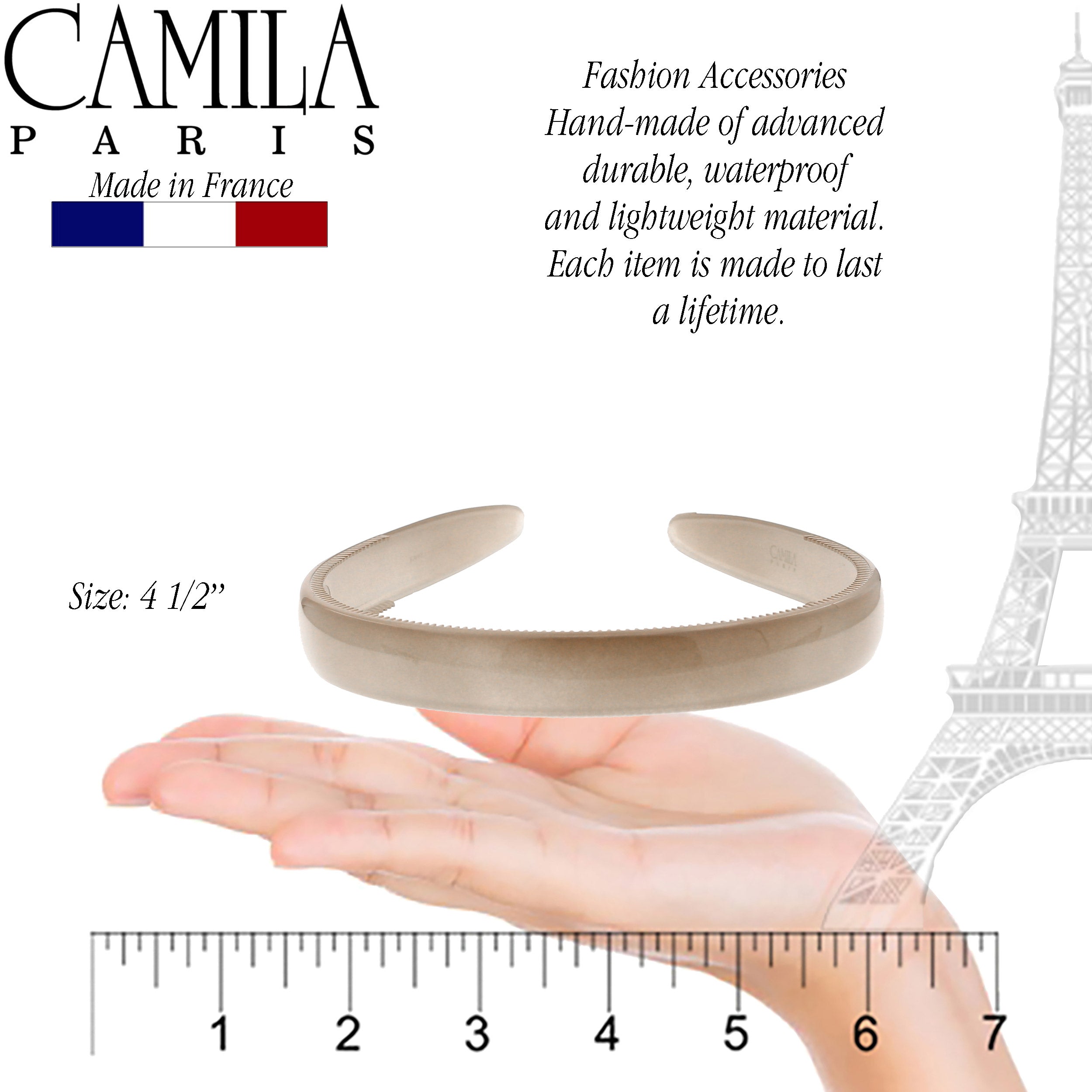 Camila Paris 0.5 inch Classic Comfort French headband cellulose acetate